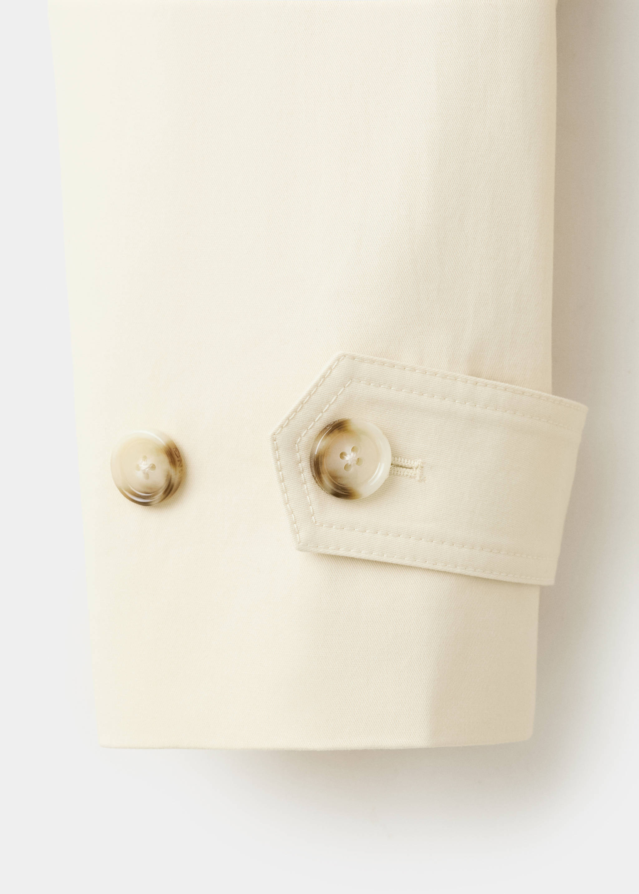 Funnel neck belted trench coat - Details of the article 0