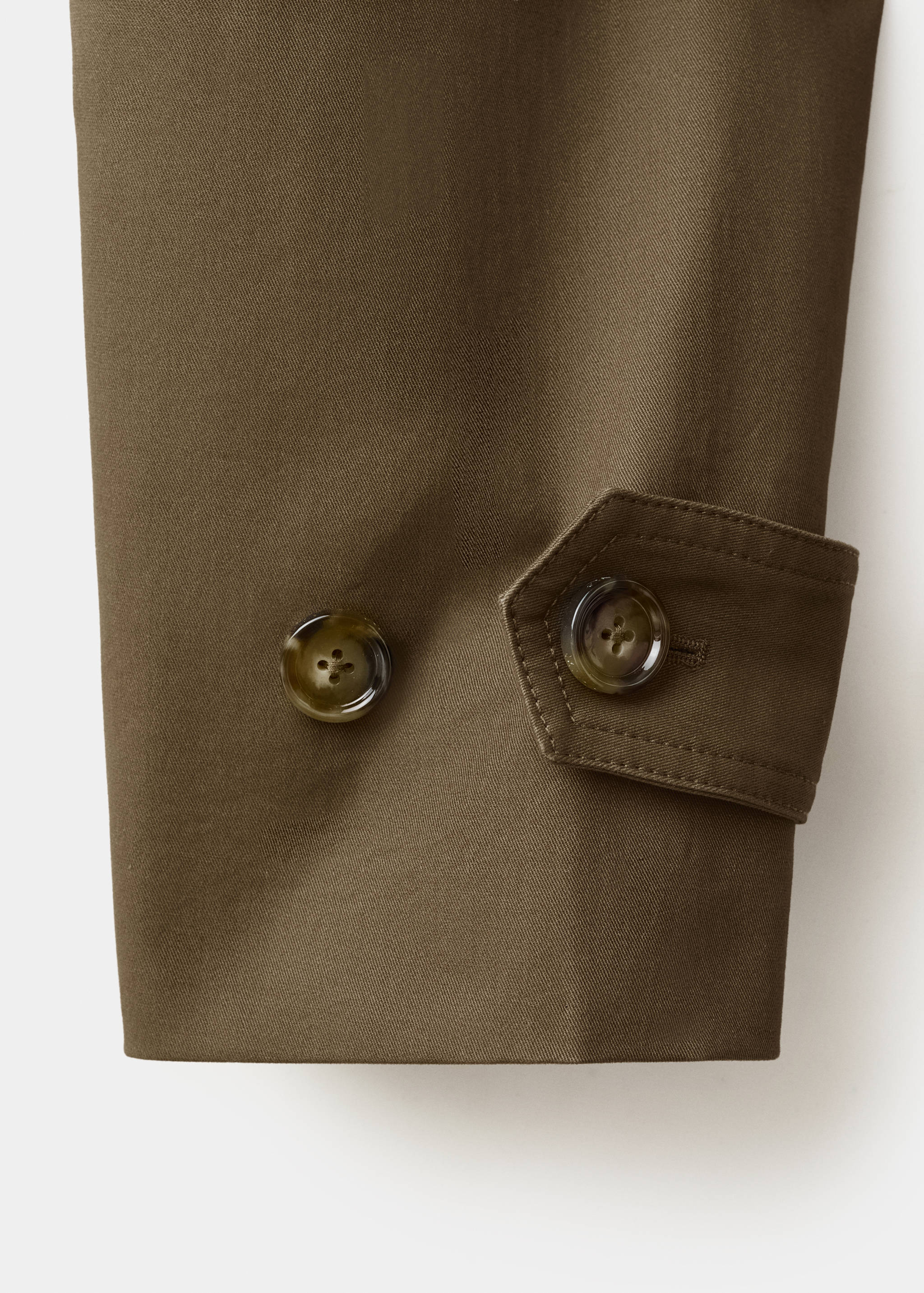 Funnel neck belted trench coat - Details of the article 8