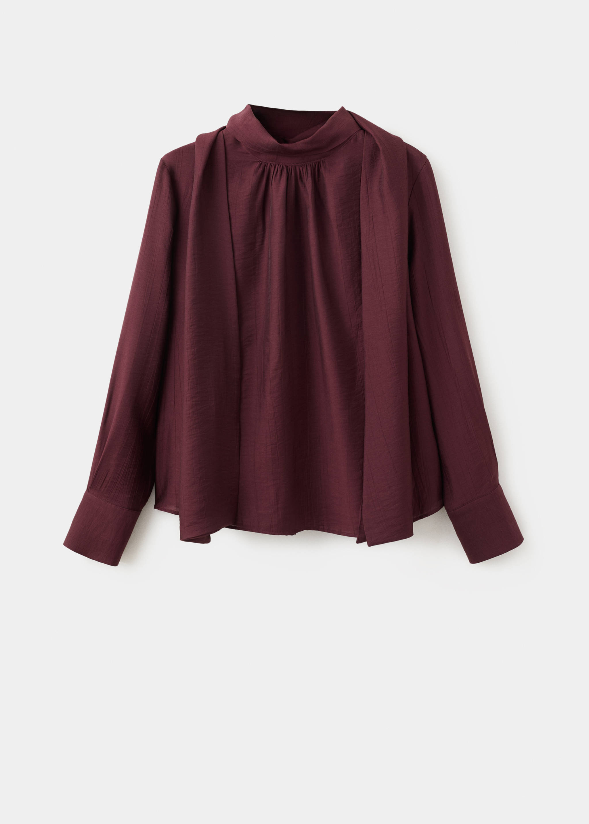 Long-sleeve blouse with a scarf collar - Article without model