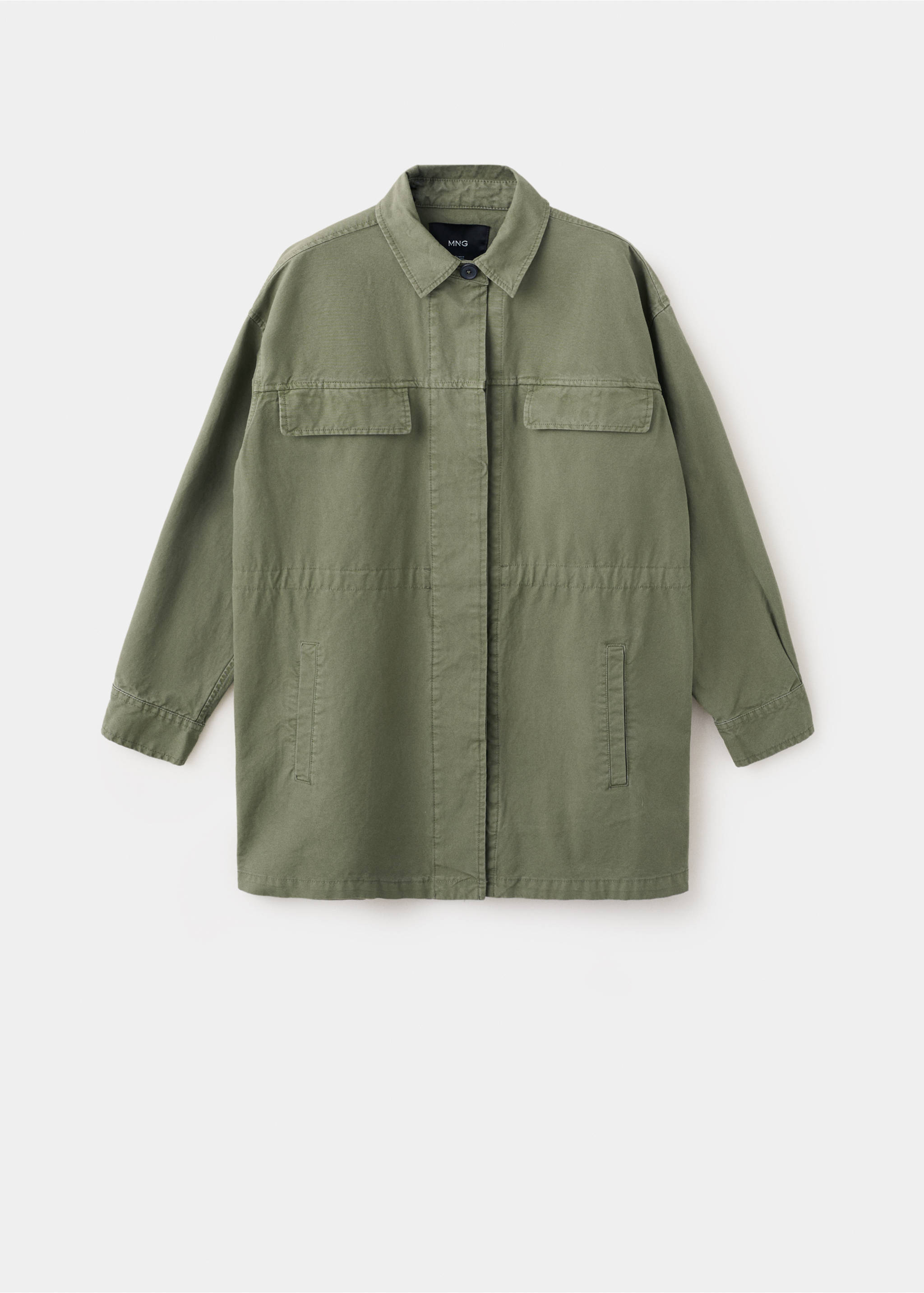 Oversized-Jeansparka - Artikel ohne Model, Khaki. Ref: 27045973-00.