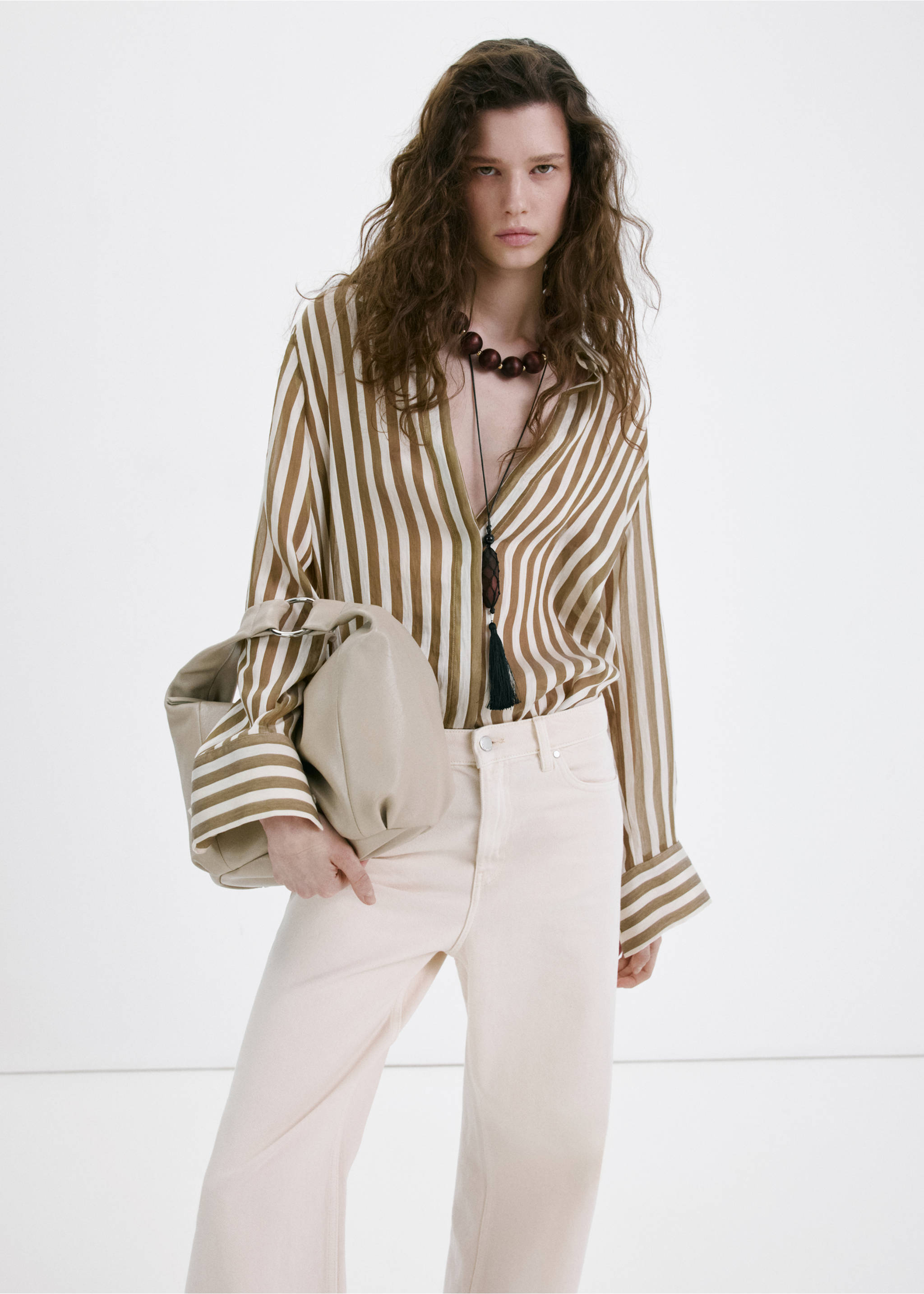 Wide leg mid-rise jeans - Details of the article 1, Off White. Ref: 27047140-00.