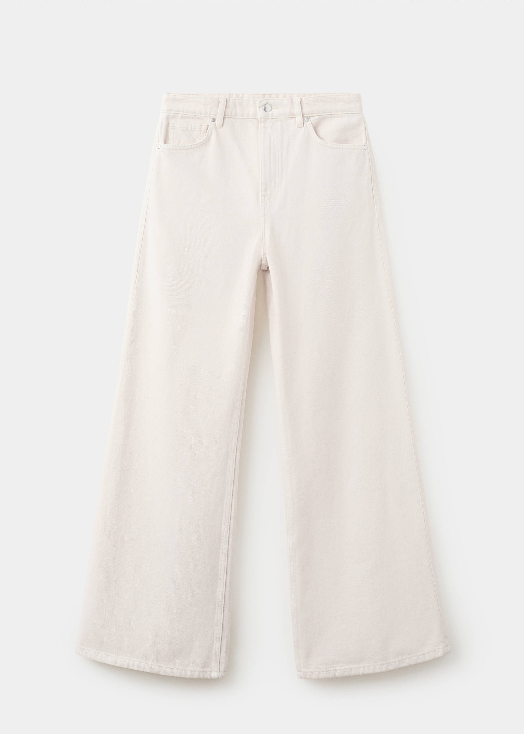 Wide leg mid-rise jeans - Article without model, Off White. Ref: 27047140-00.