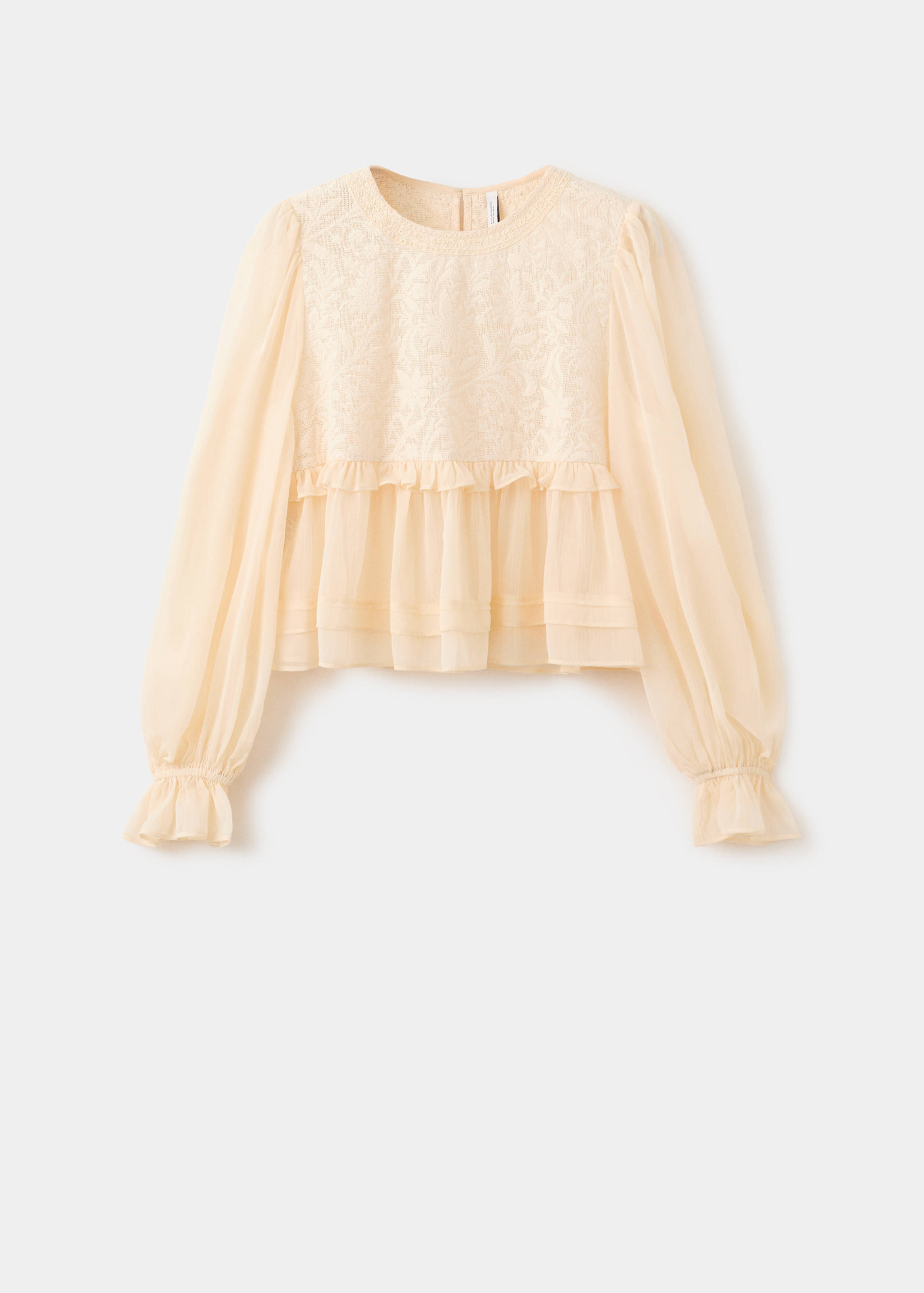 Lace contrast shirt - Article without model