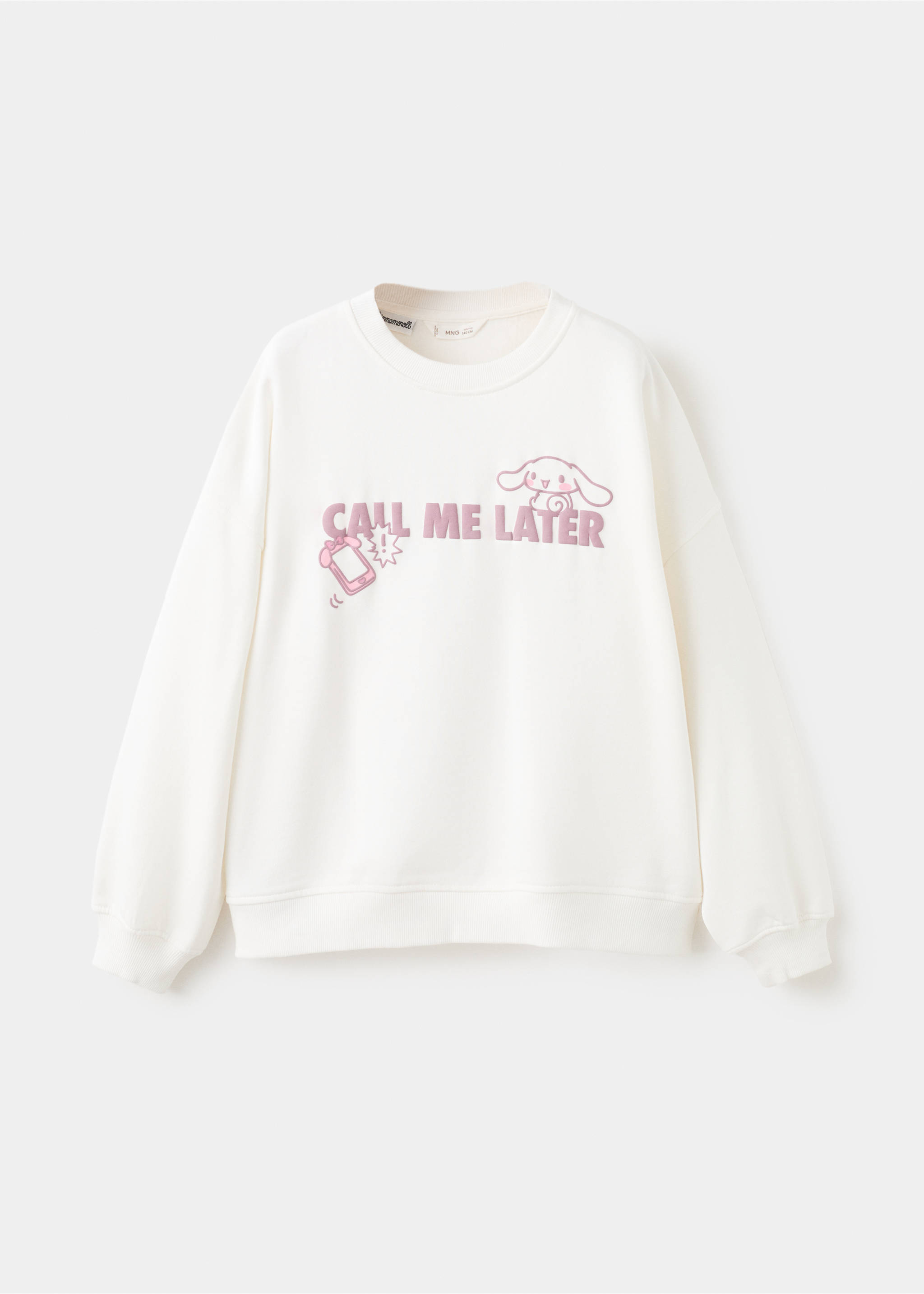 Sweat-shirt Hello Kitty - Article sans modèle, Blanc cassé. Ref: 27051184-00.