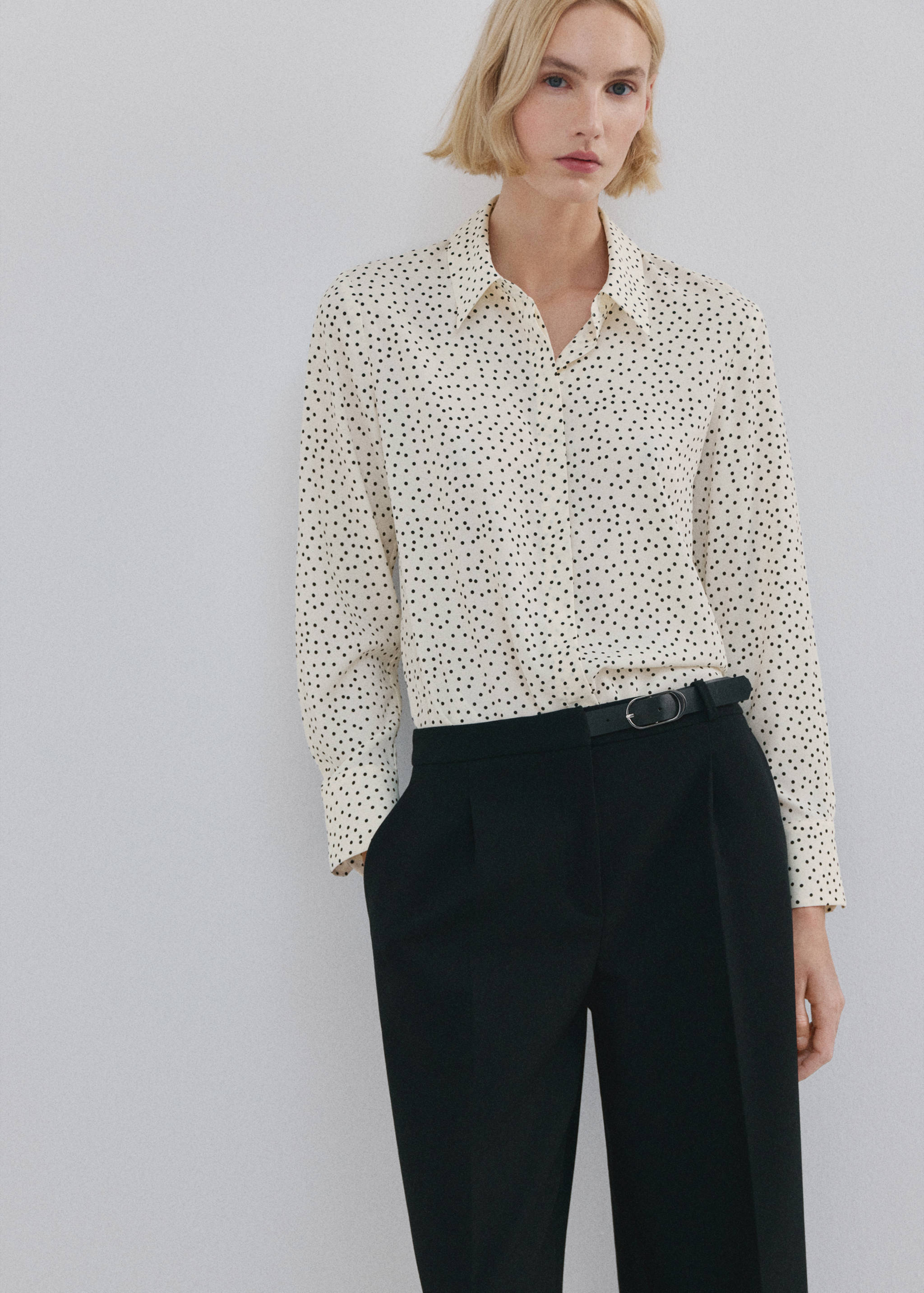 Printed straight shirt - Details of the article 1