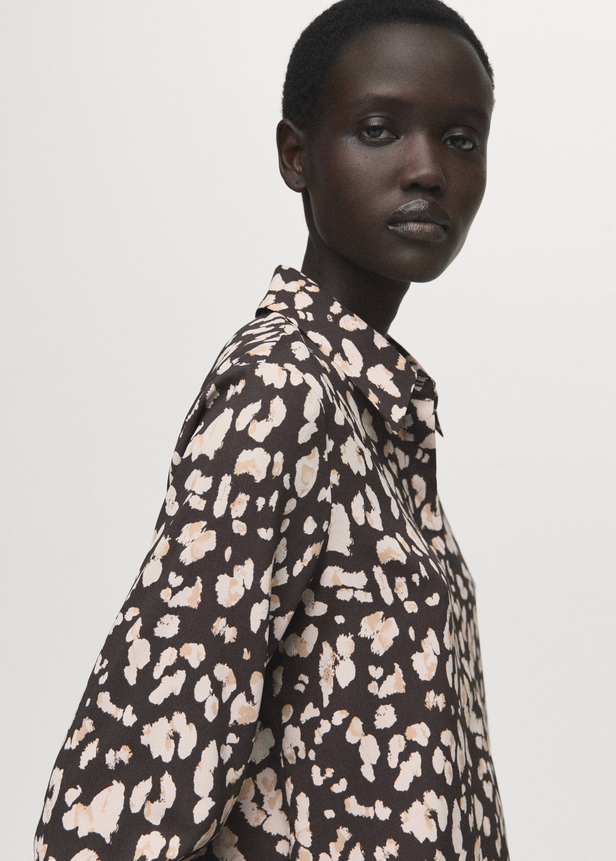 Printed straight shirt - Medium plane