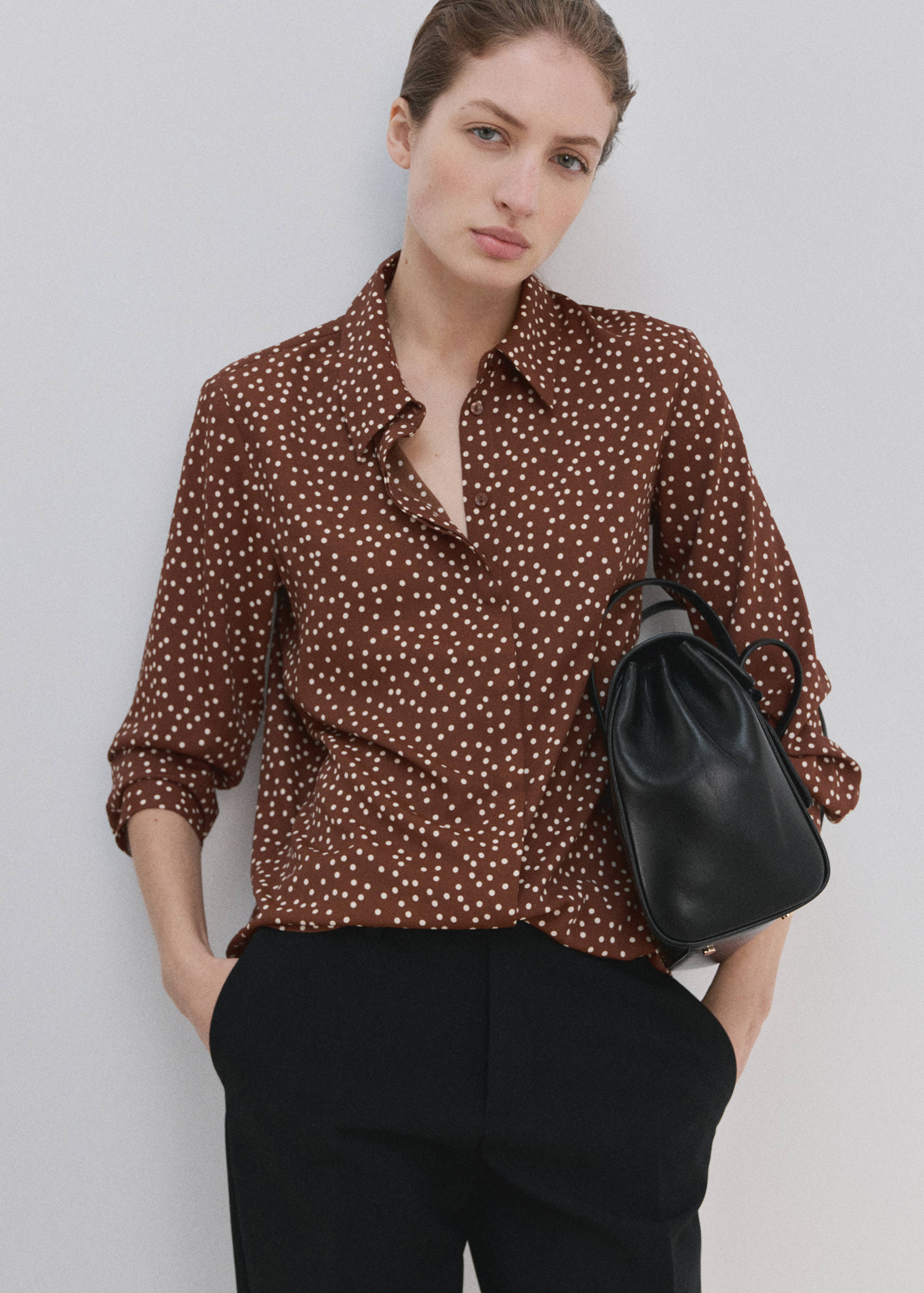 Printed straight shirt - Medium plane