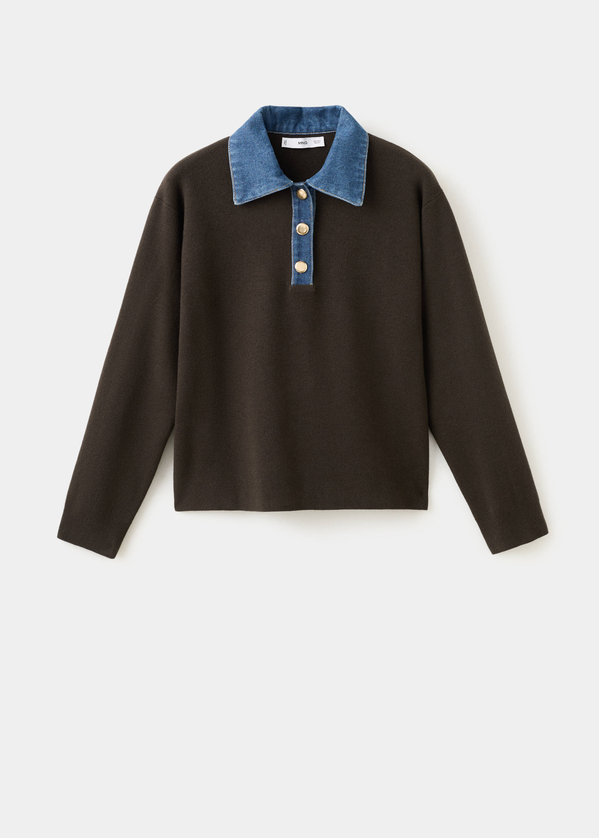 Kombinierter Pullover mit Hemdkragen - Artikel ohne Model