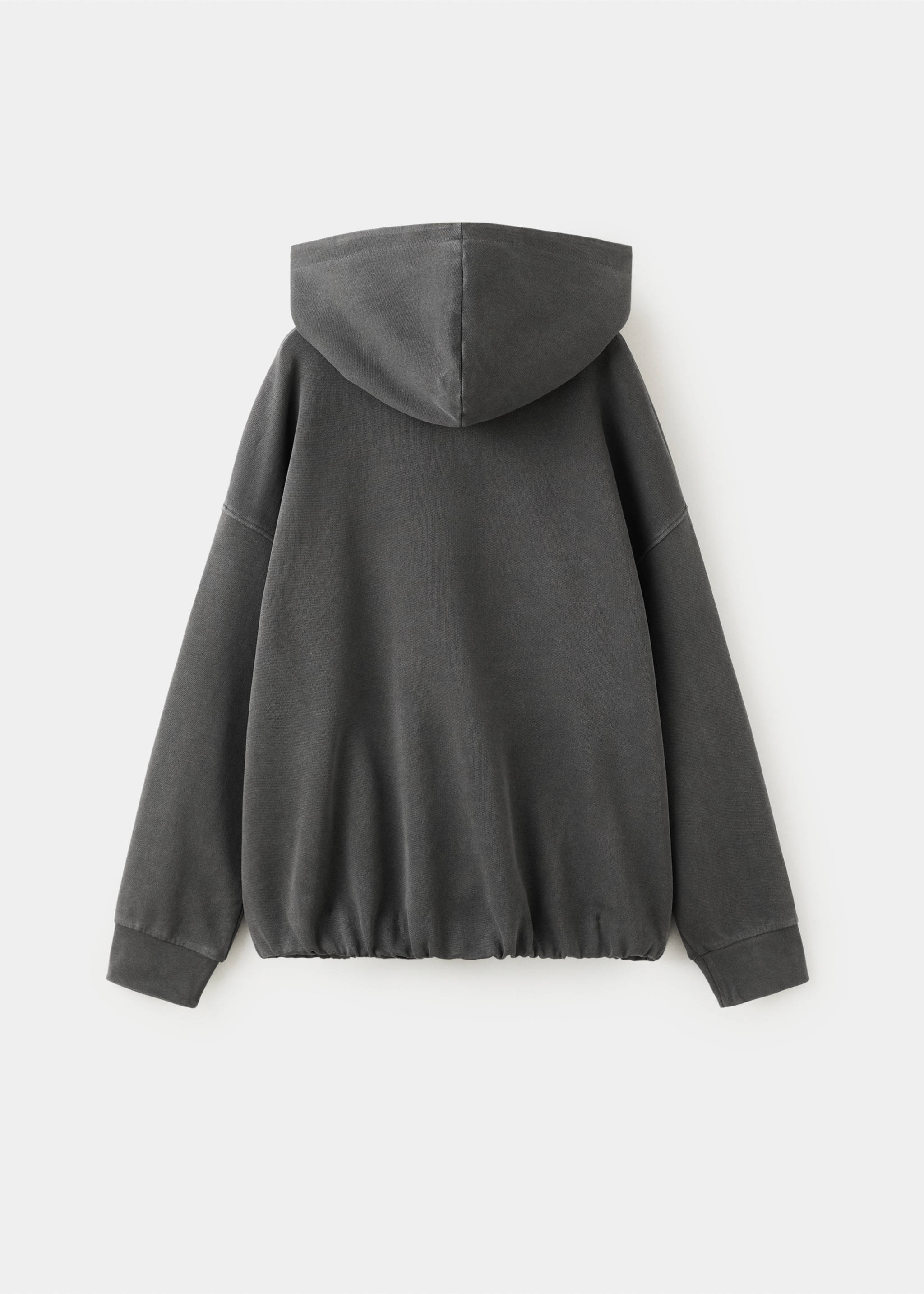 Sweat-shirt oversize imprimé - Verso de l’article, Gris anthracite. Ref: 27051535-00.