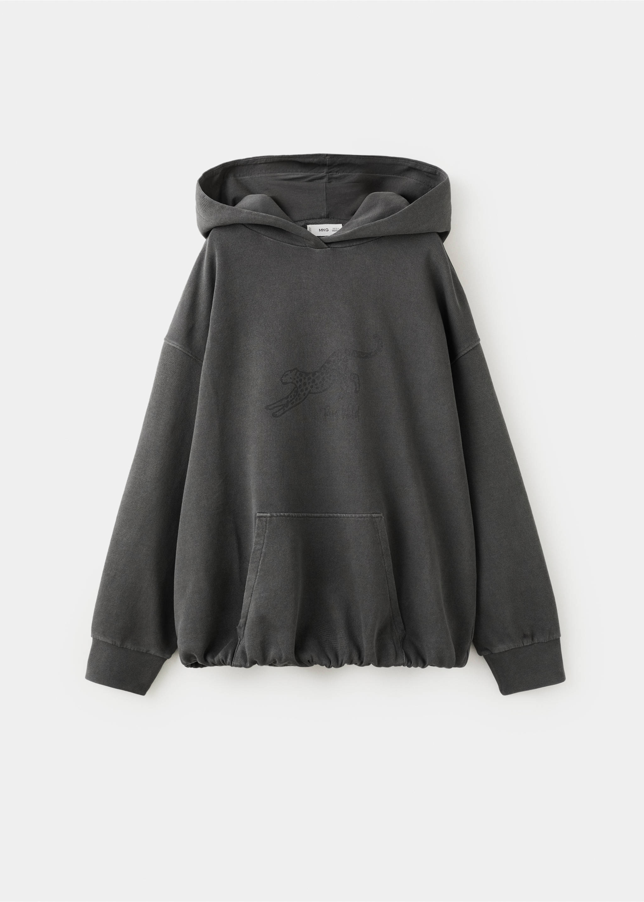 Sweat-shirt oversize imprimé - Article sans modèle, Gris anthracite. Ref: 27051535-00.