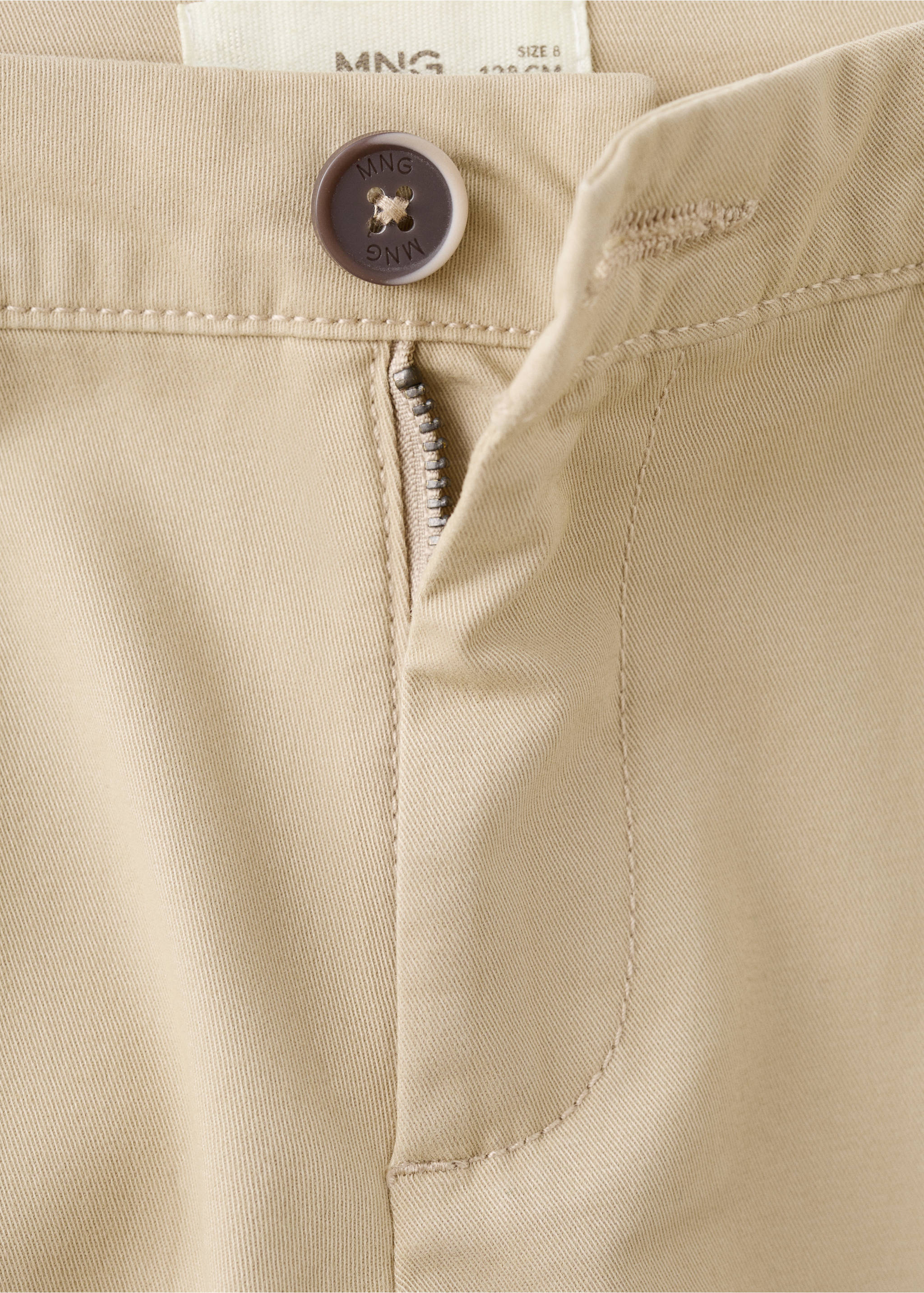 Chino-Hose mit Umschlag - Detail des Artikels 8, Beige. Ref: 27054403-00.