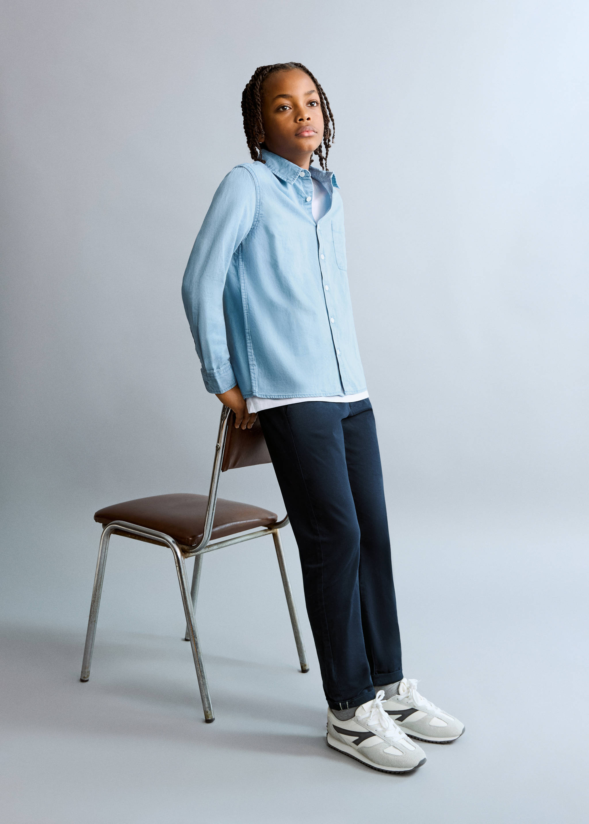 Chino-Hose mit Umschlag - Allgemeine Ansicht