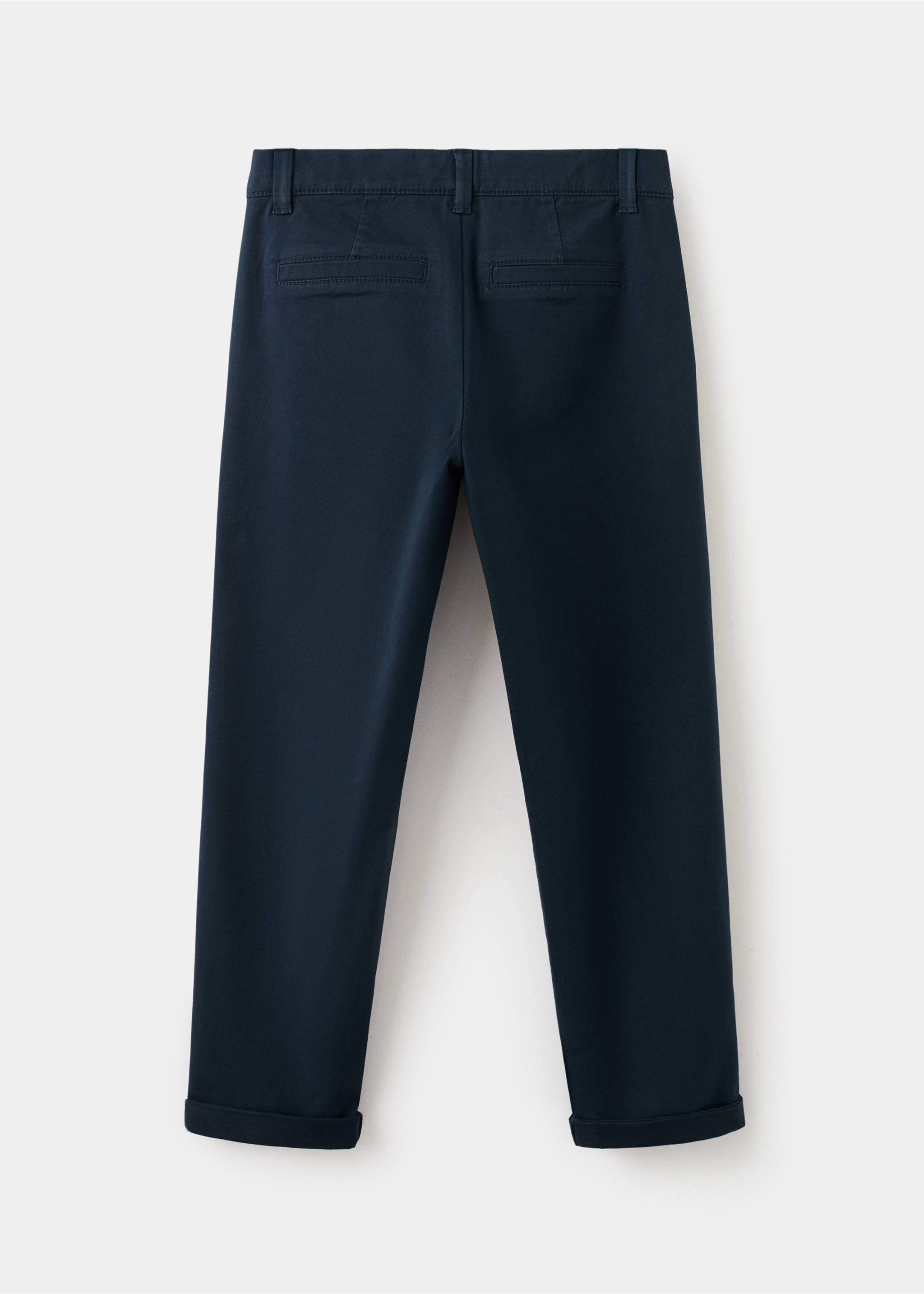 Chino-Hose mit Umschlag - Rückseite des Artikels, Marineblau. Ref: 27054403-00.