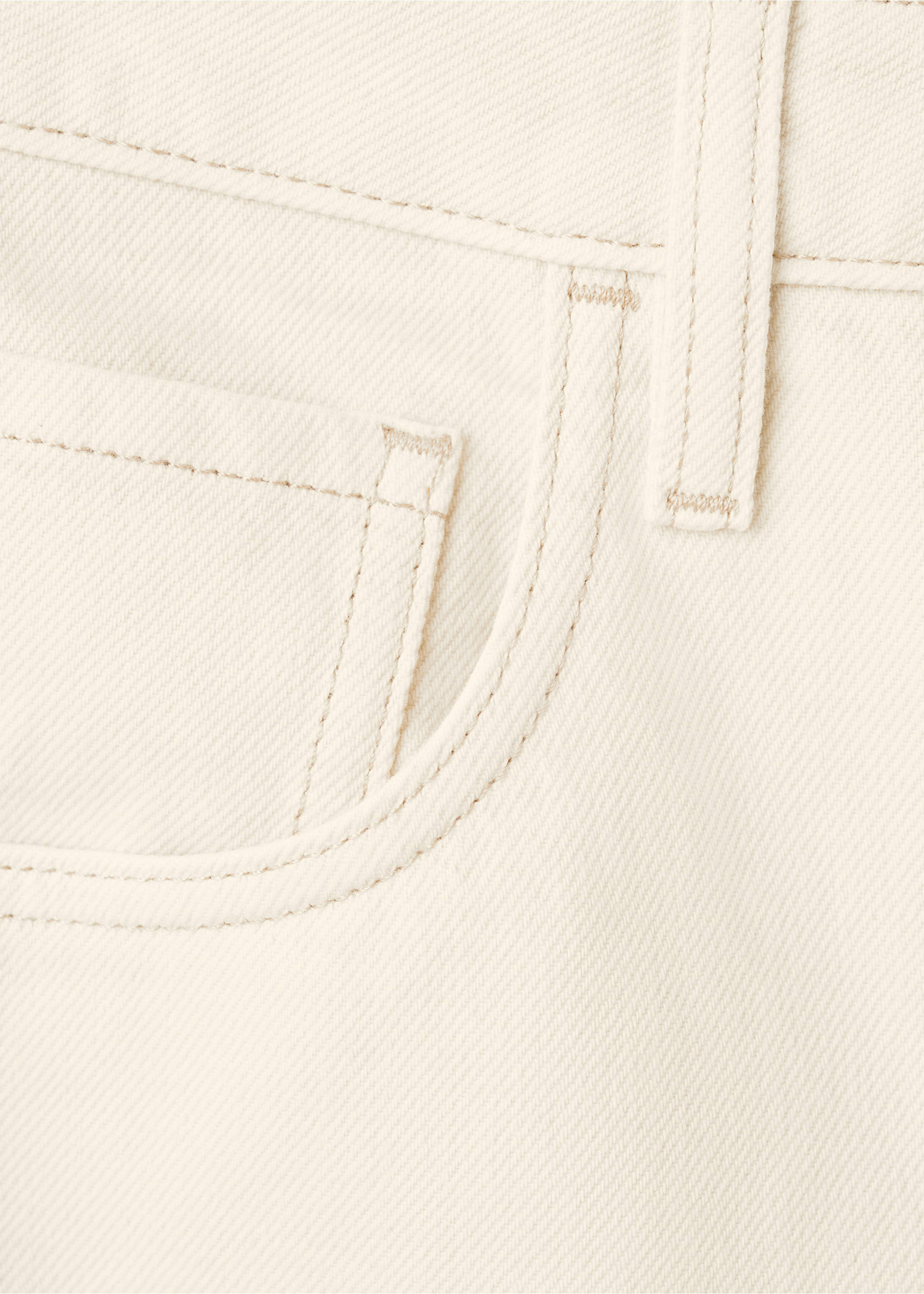 Barrel-Jeans mit hoher Taille - Detail des Artikels 0, Cremeweiß. Ref: 27054770-00.