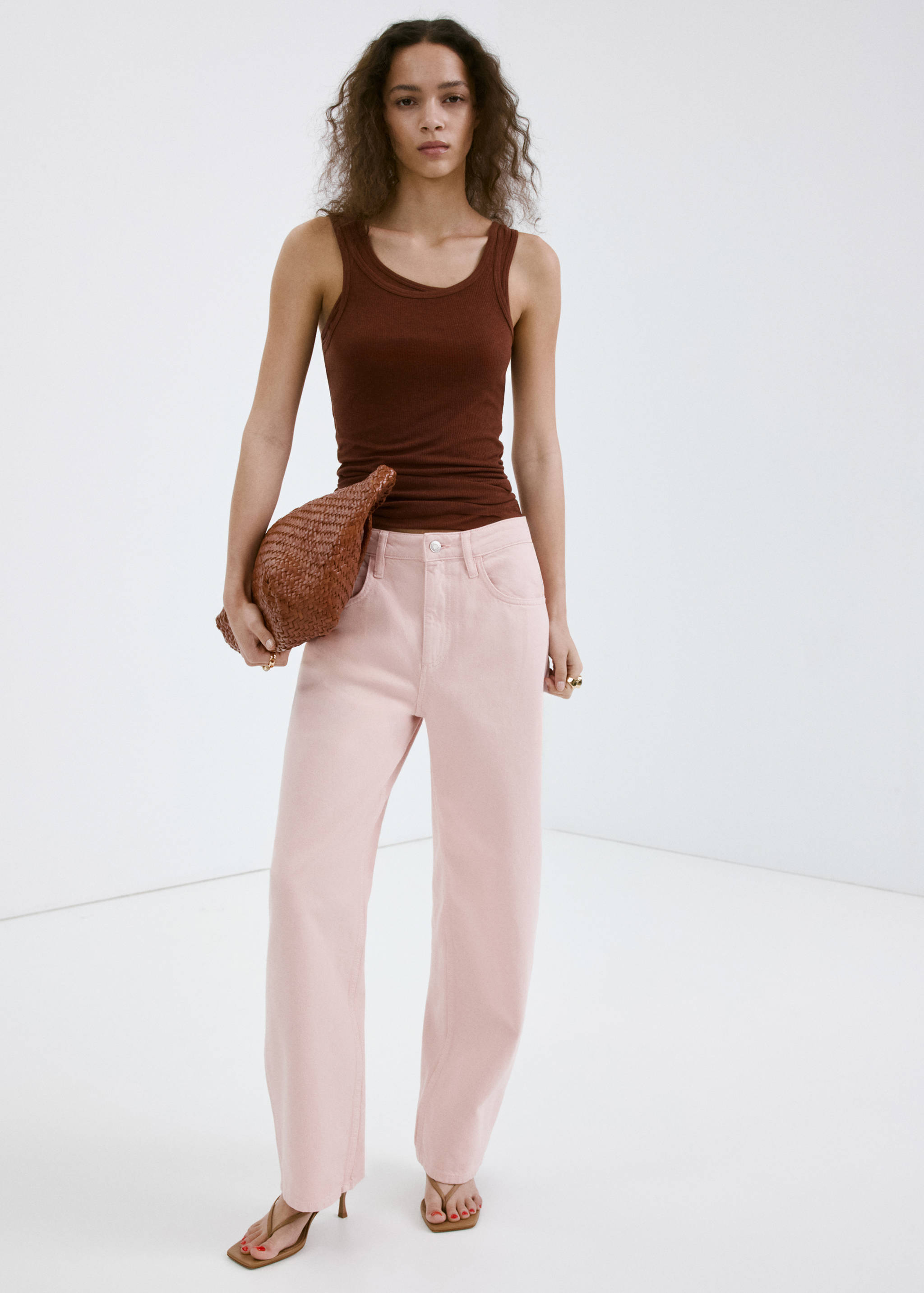 Barrel-Jeans mit hoher Taille - Allgemeine Ansicht