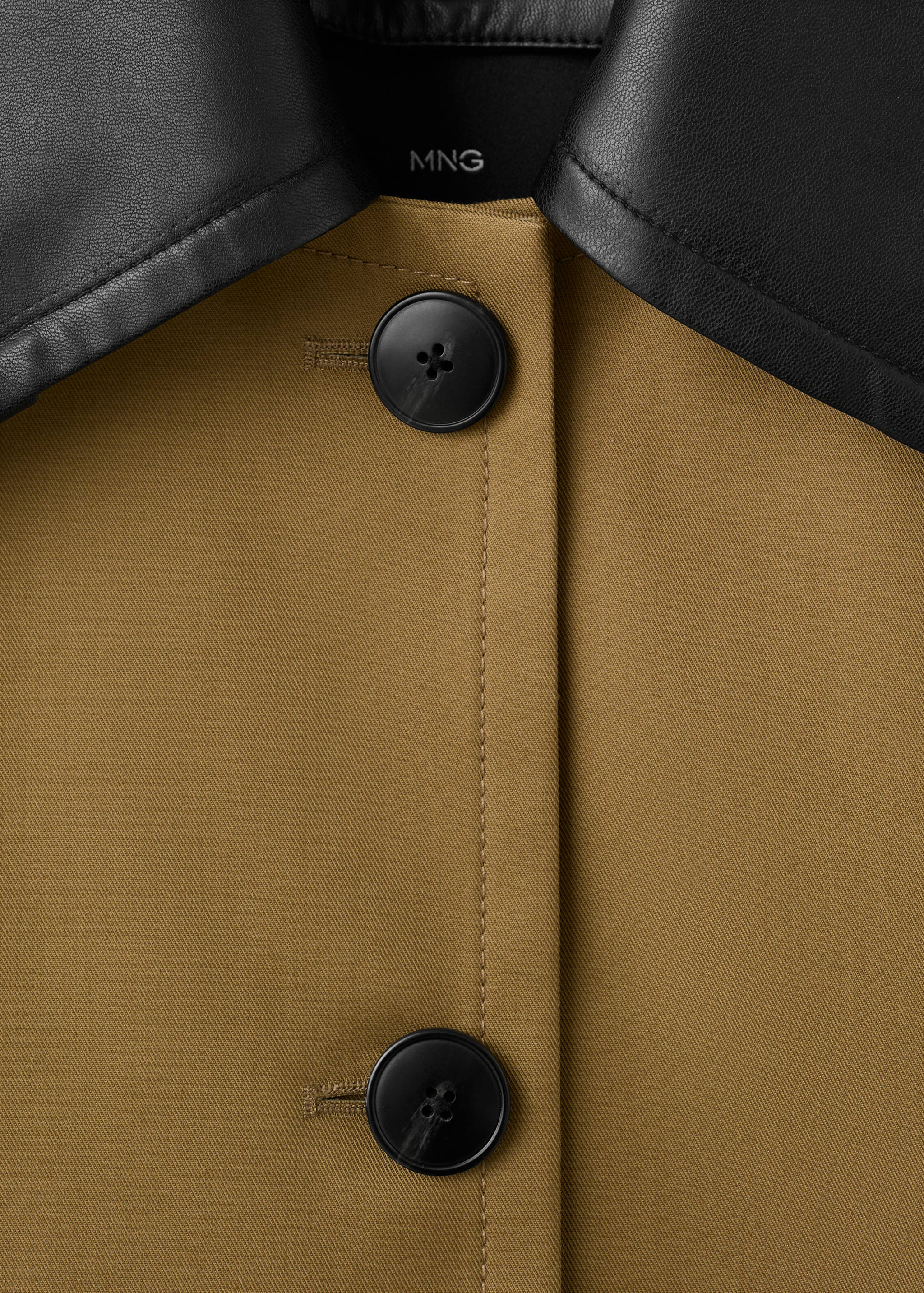 Faux leather effect trench coat - Details of the article 8