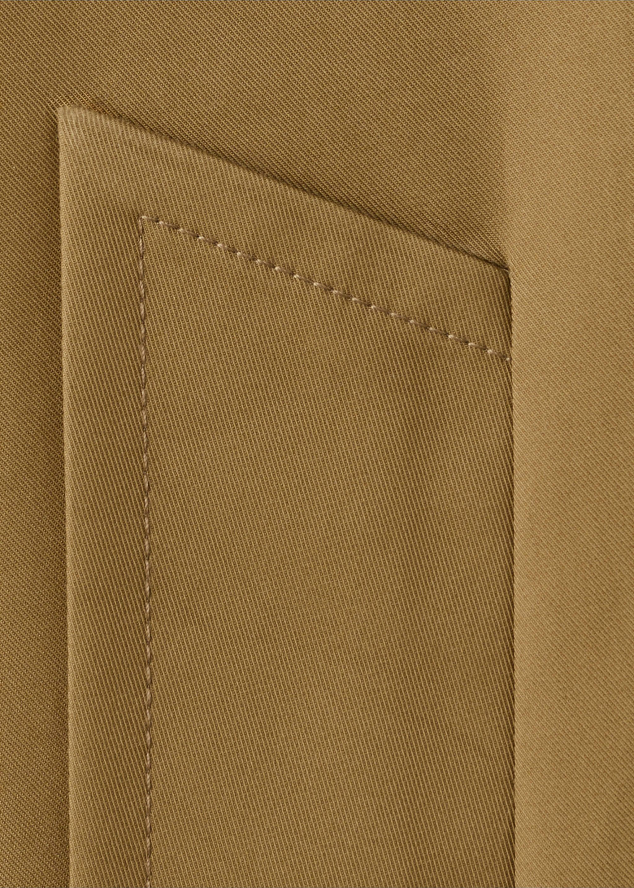 Faux leather effect trench coat - Details of the article 0, Medium Brown. Ref: 27054780-00.
