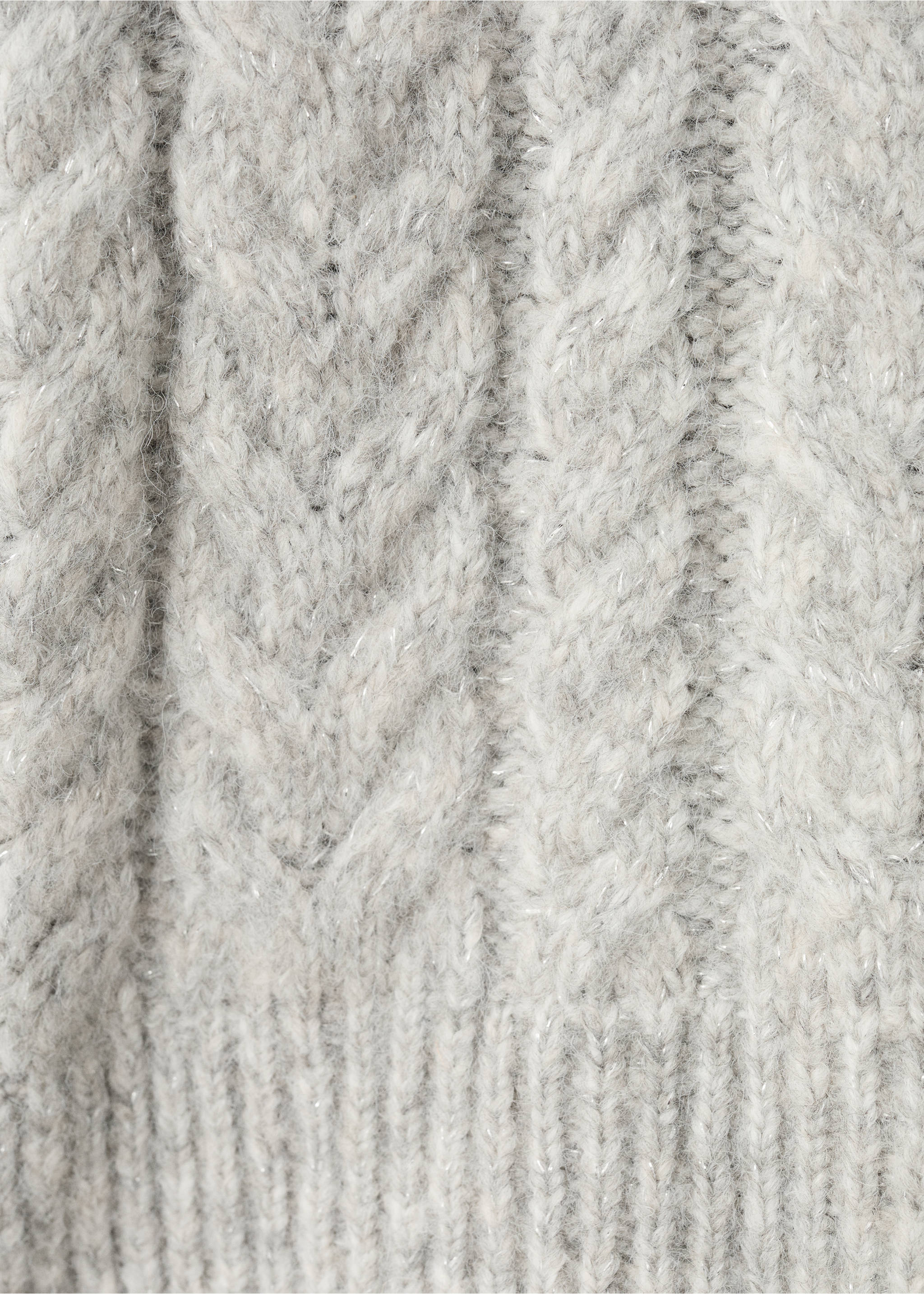 Lurex-Pullover mit Rollkragen - Detail des Artikels 8, Grau. Ref: 27061180-00.