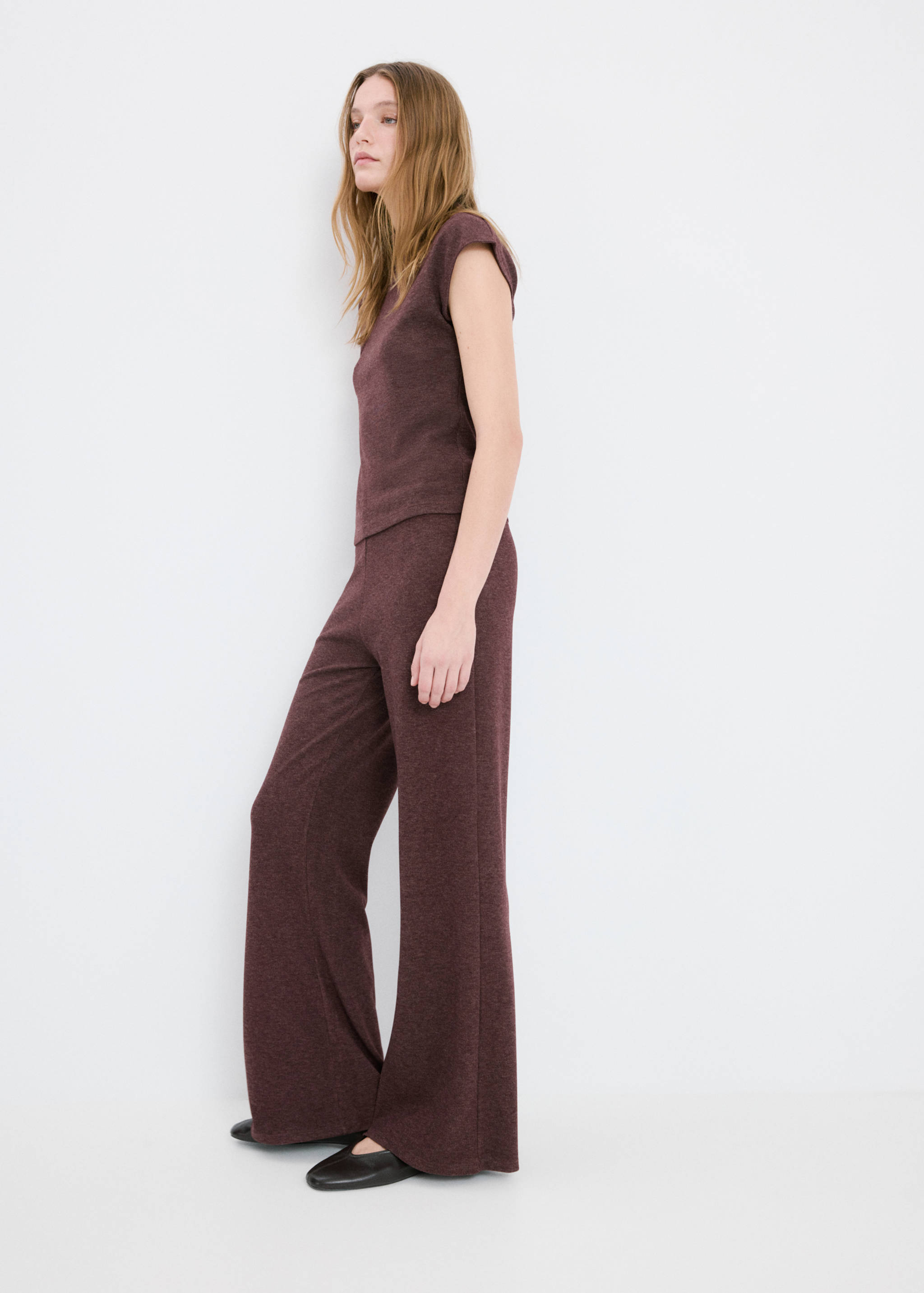 Knitted trousers with elastic waistband - General plane