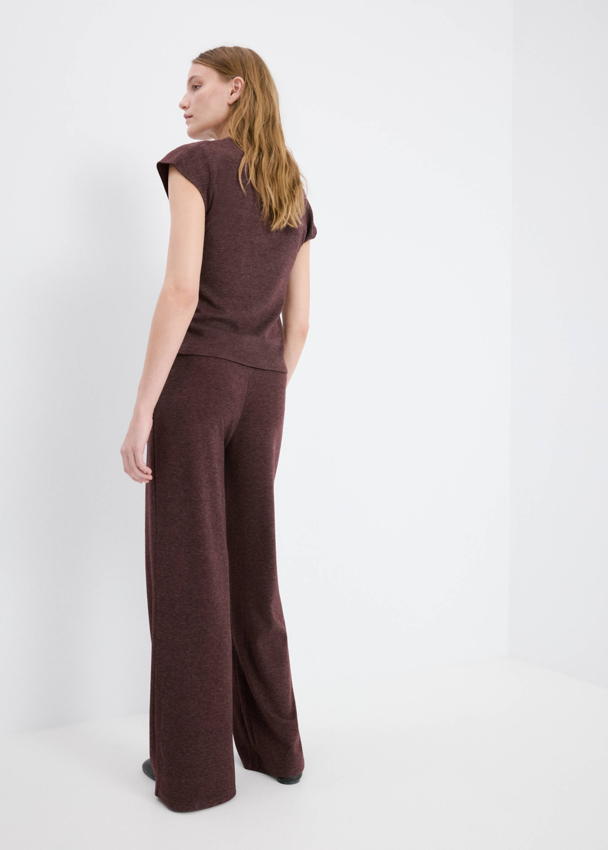 Knitted trousers with elastic waistband - Reverse of the article
