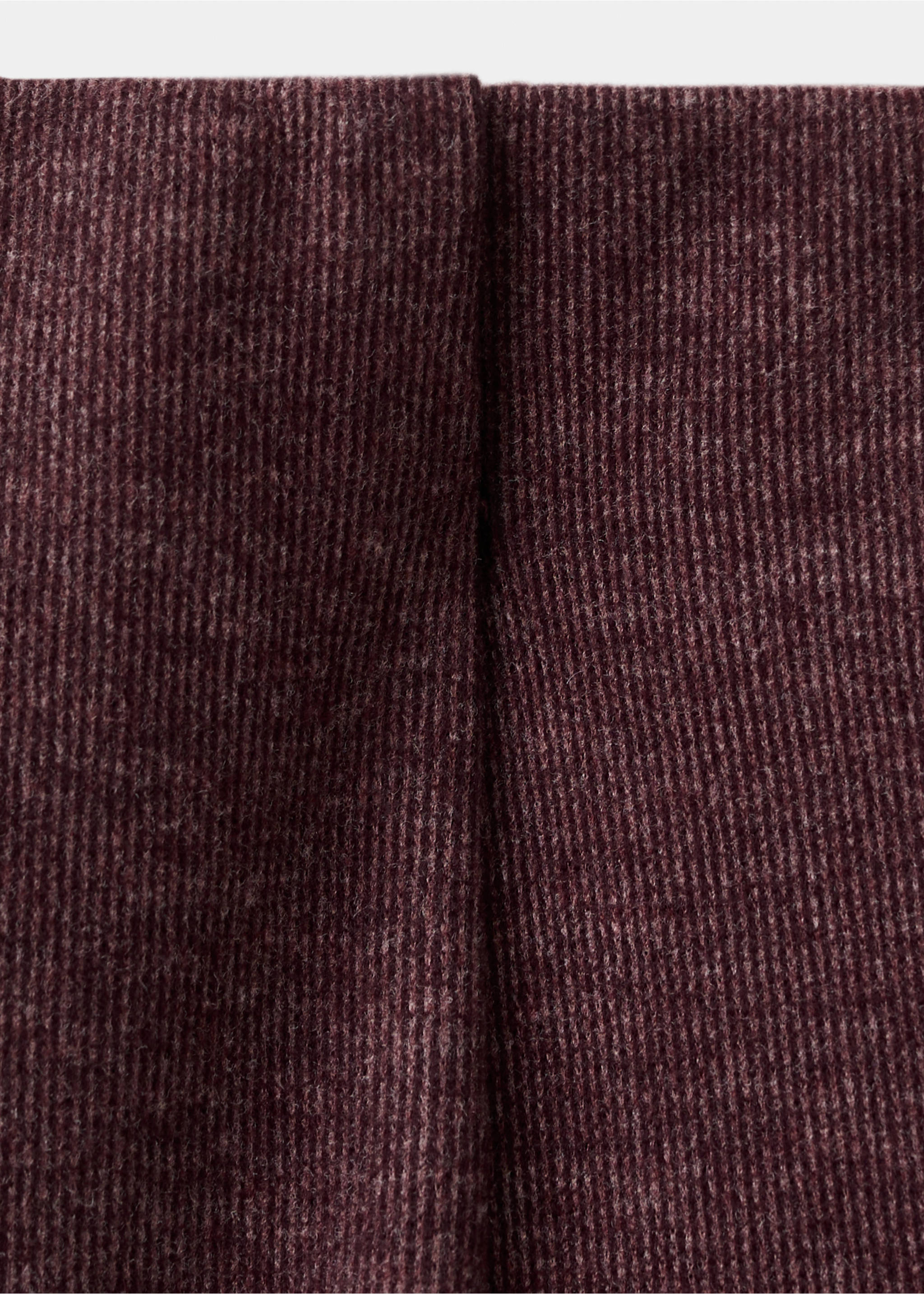 Knitted trousers with elastic waistband - Details of the article 8, Burgundy. Ref: 27061252-00.