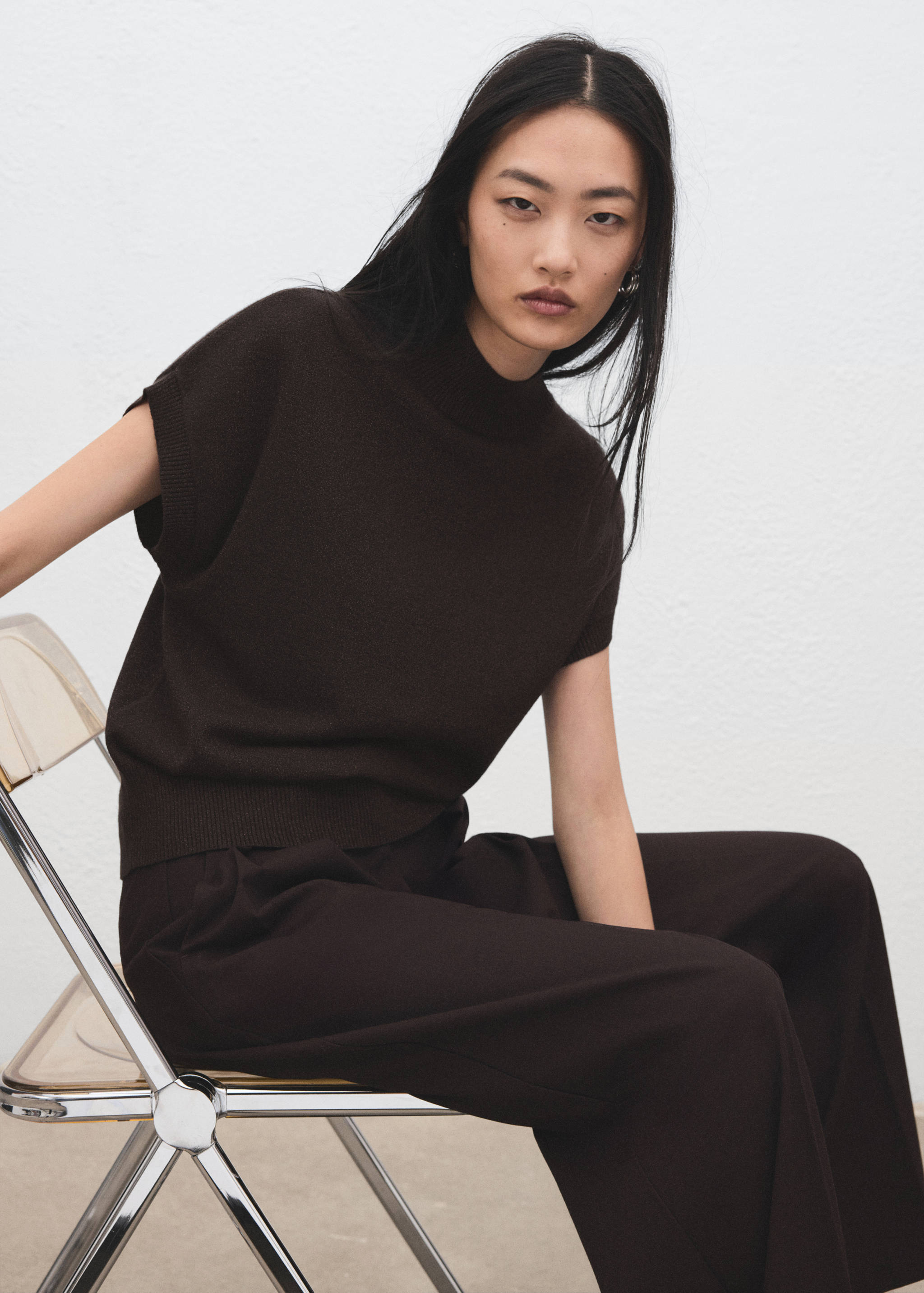 Short-sleeved lurex sweater - Details of the article 2