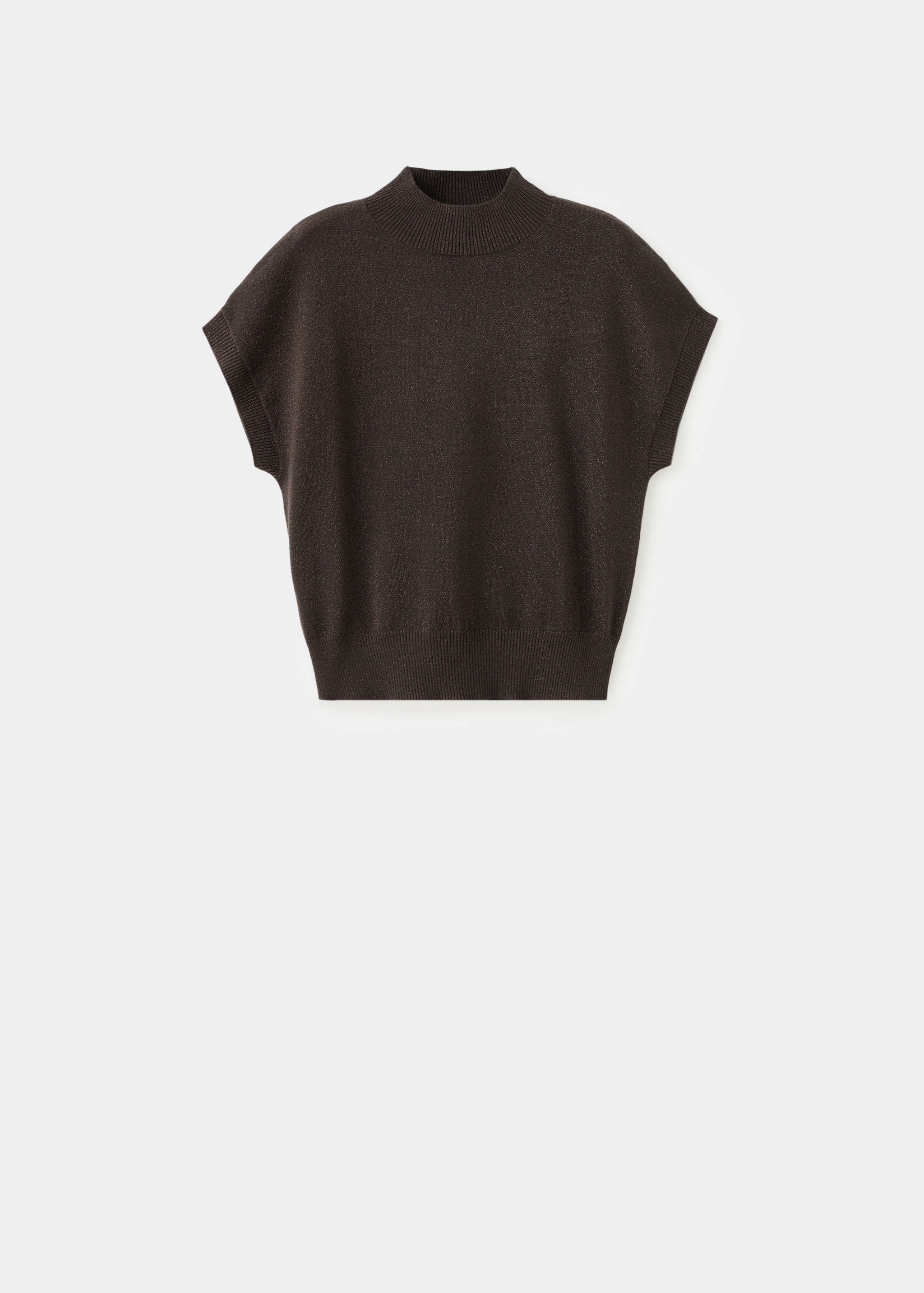 Short-sleeved lurex sweater - Article without model