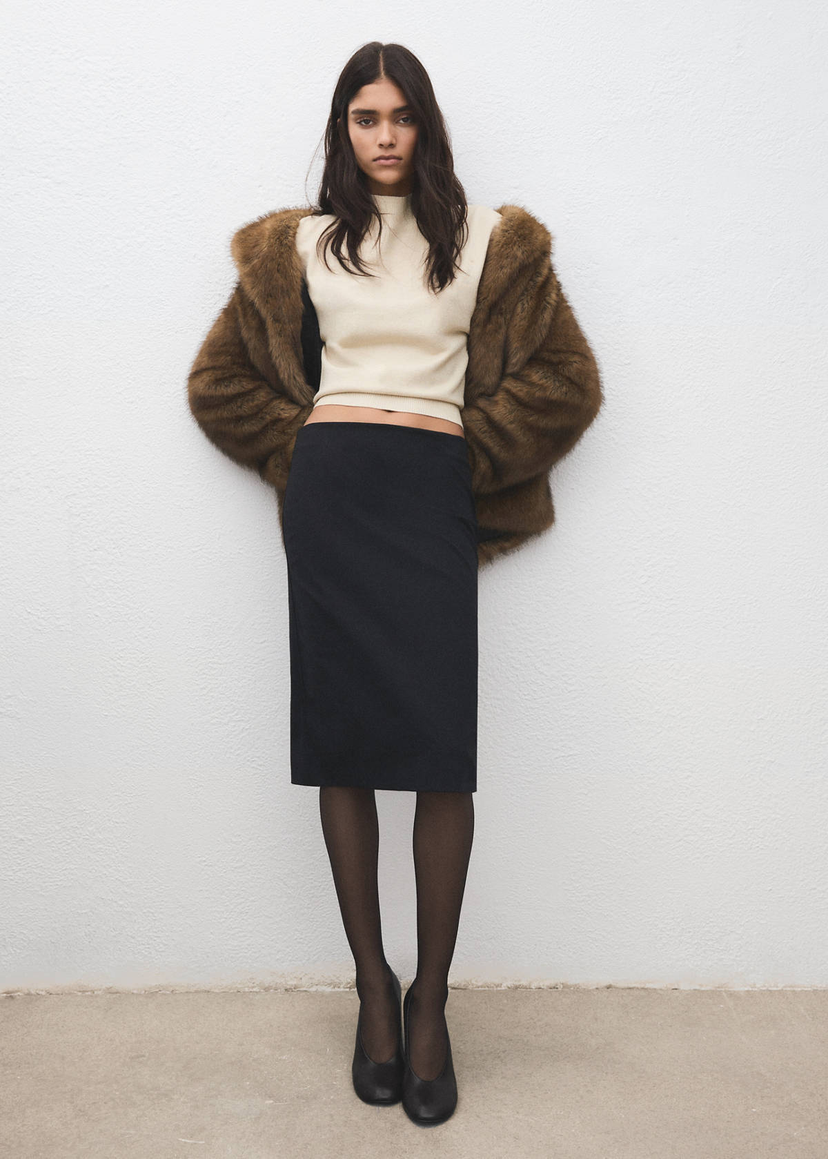 Short-sleeved lurex sweater
