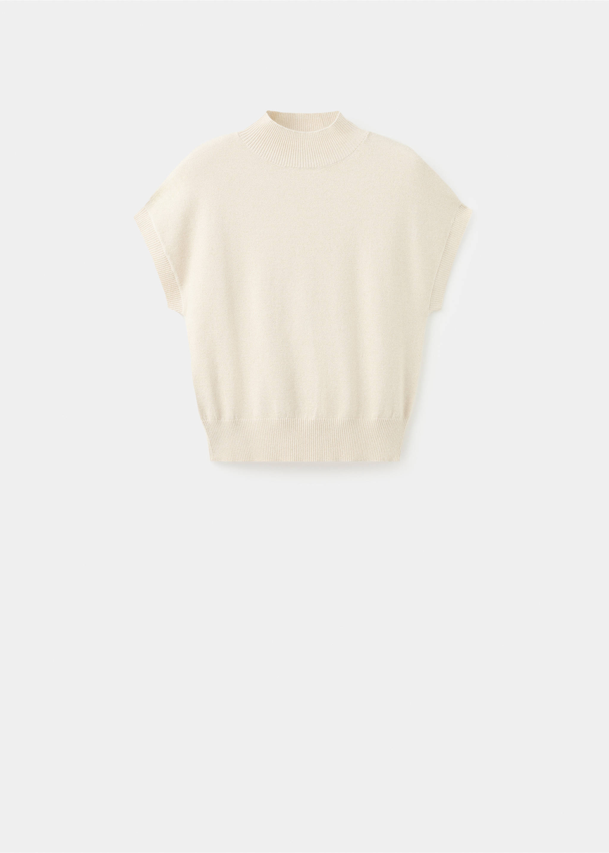Short-sleeved lurex sweater - Article without model, Gold. Ref: 27061262-00.