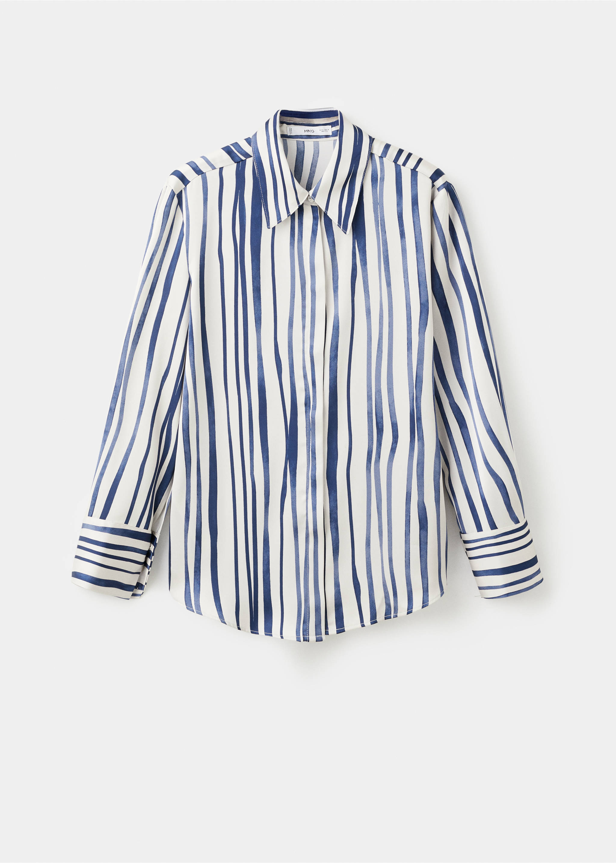 Chemise fluide imprimée - Article sans modèle, Bleu marine. Ref: 27061277-00.