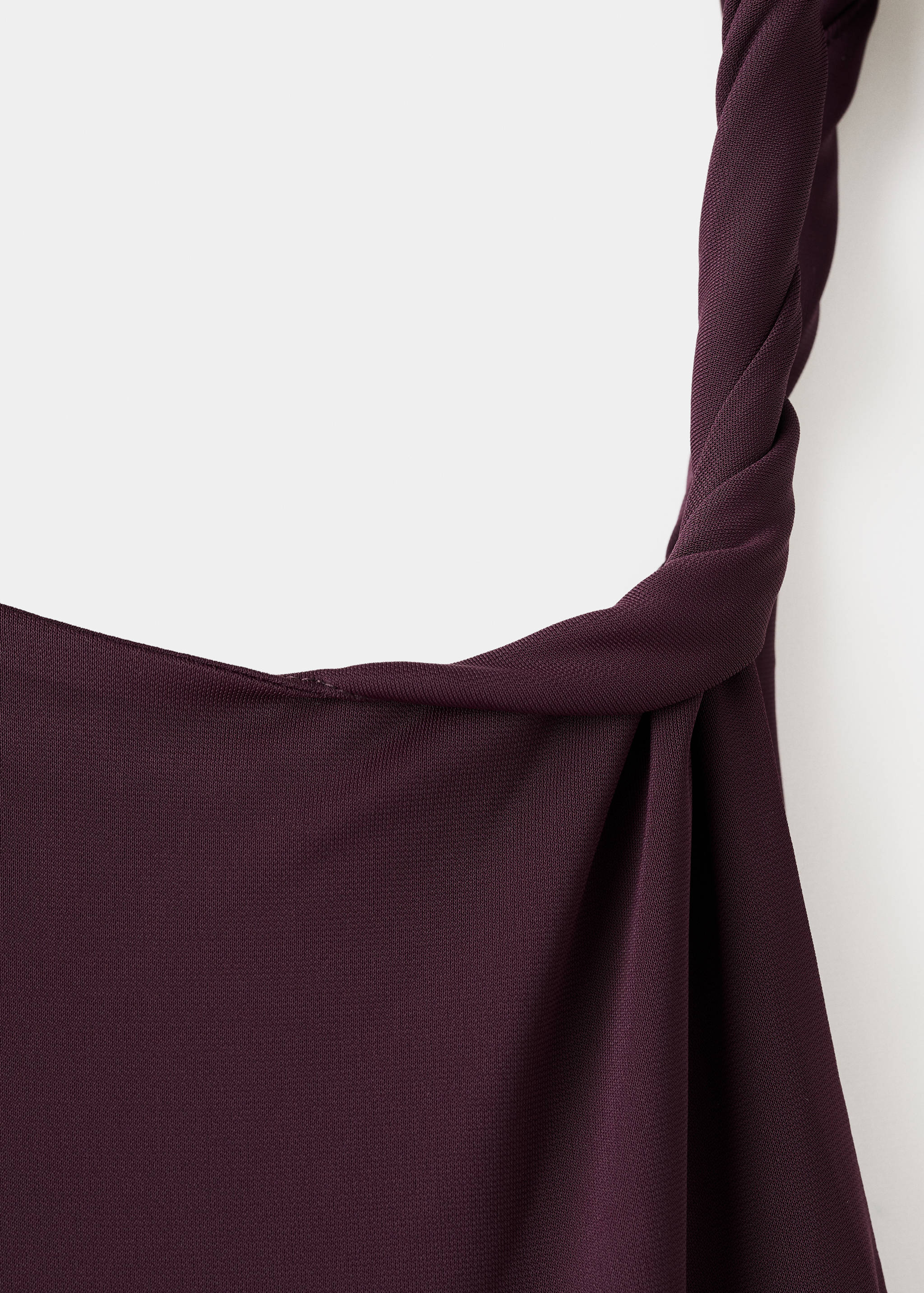 Jumpsuit with asymmetrical neckline and belt - Details of the article 0