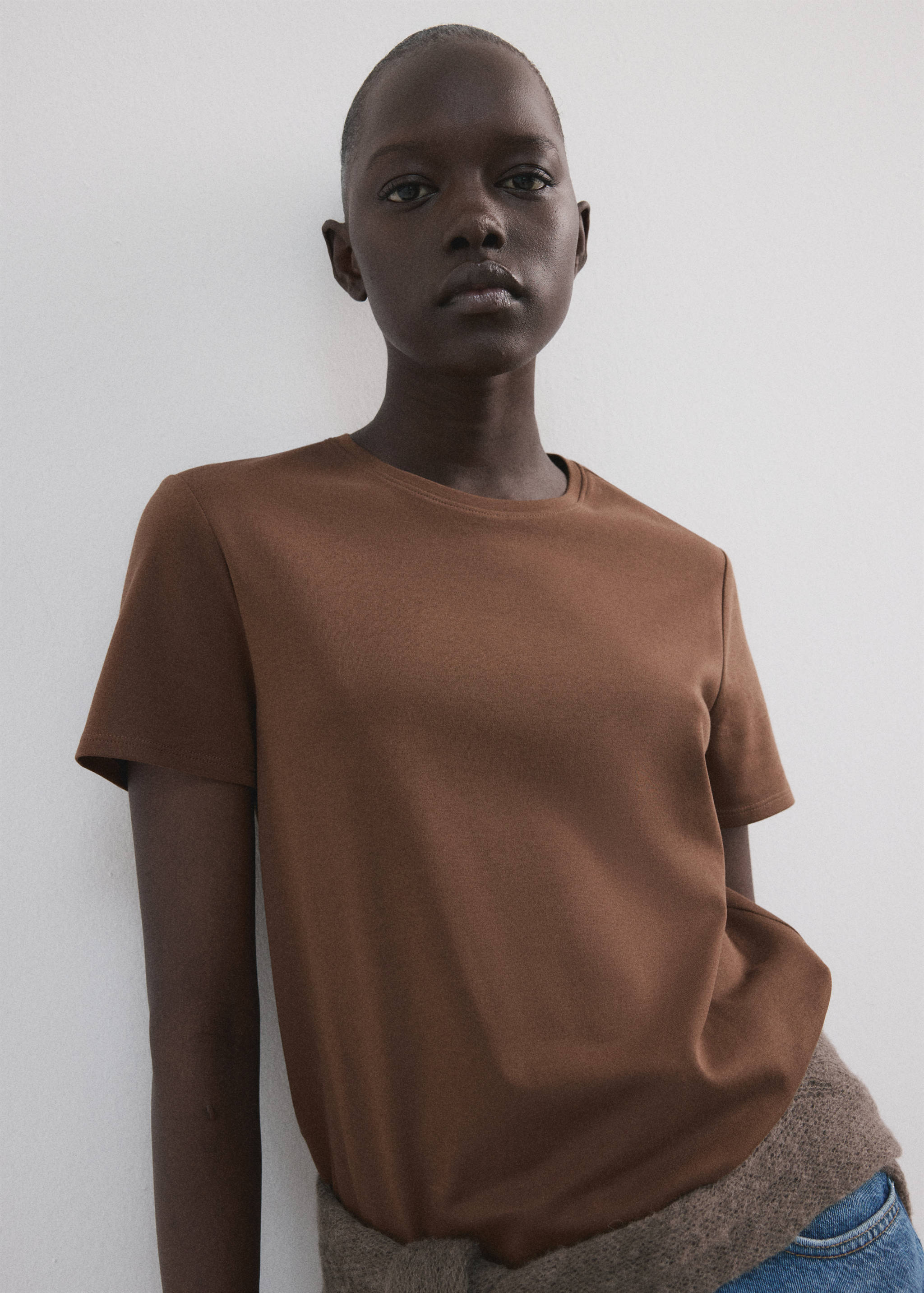 Short-sleeved cotton t-shirt - Medium plane