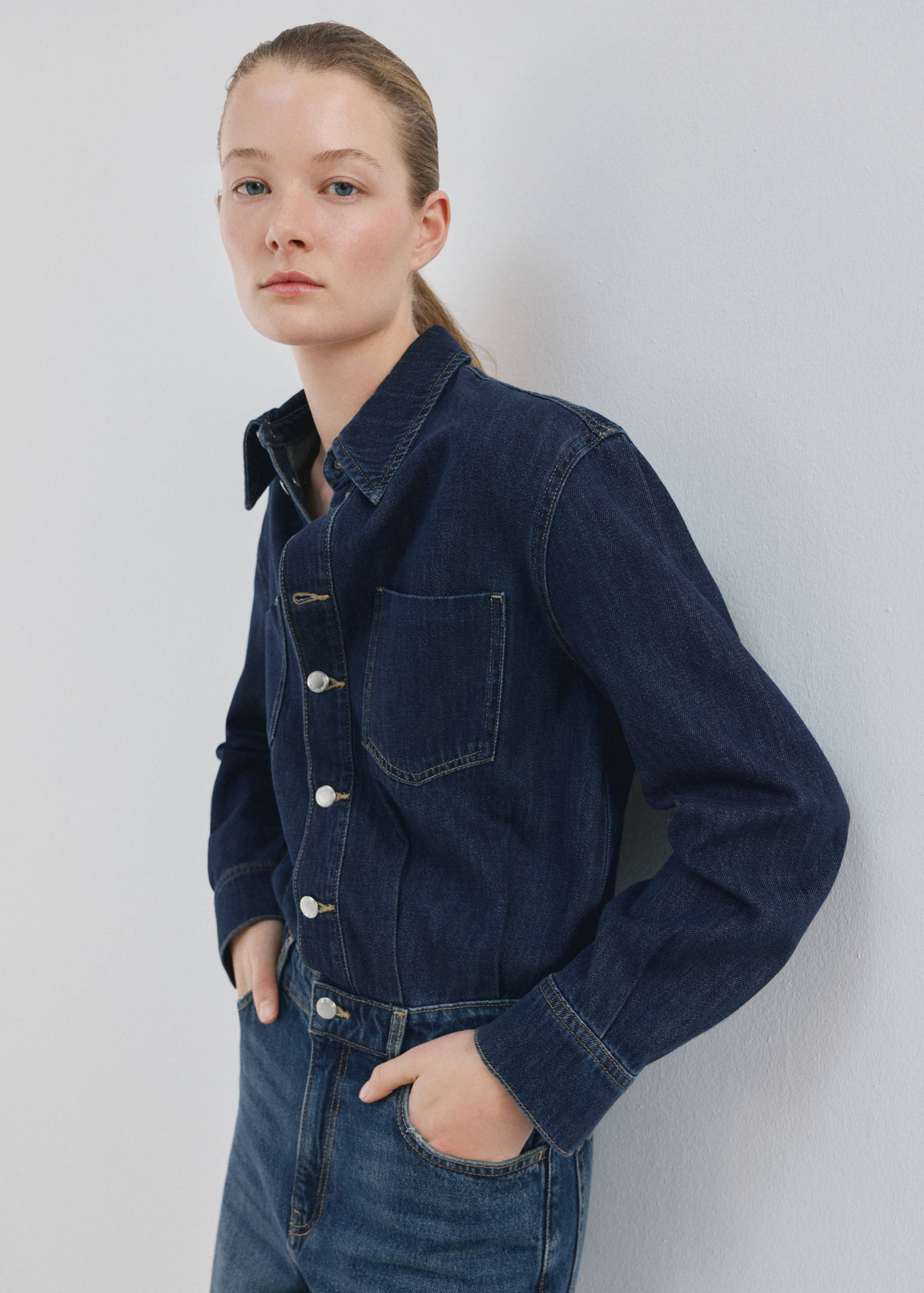 Buttons denim jumpsuit - Medium plane