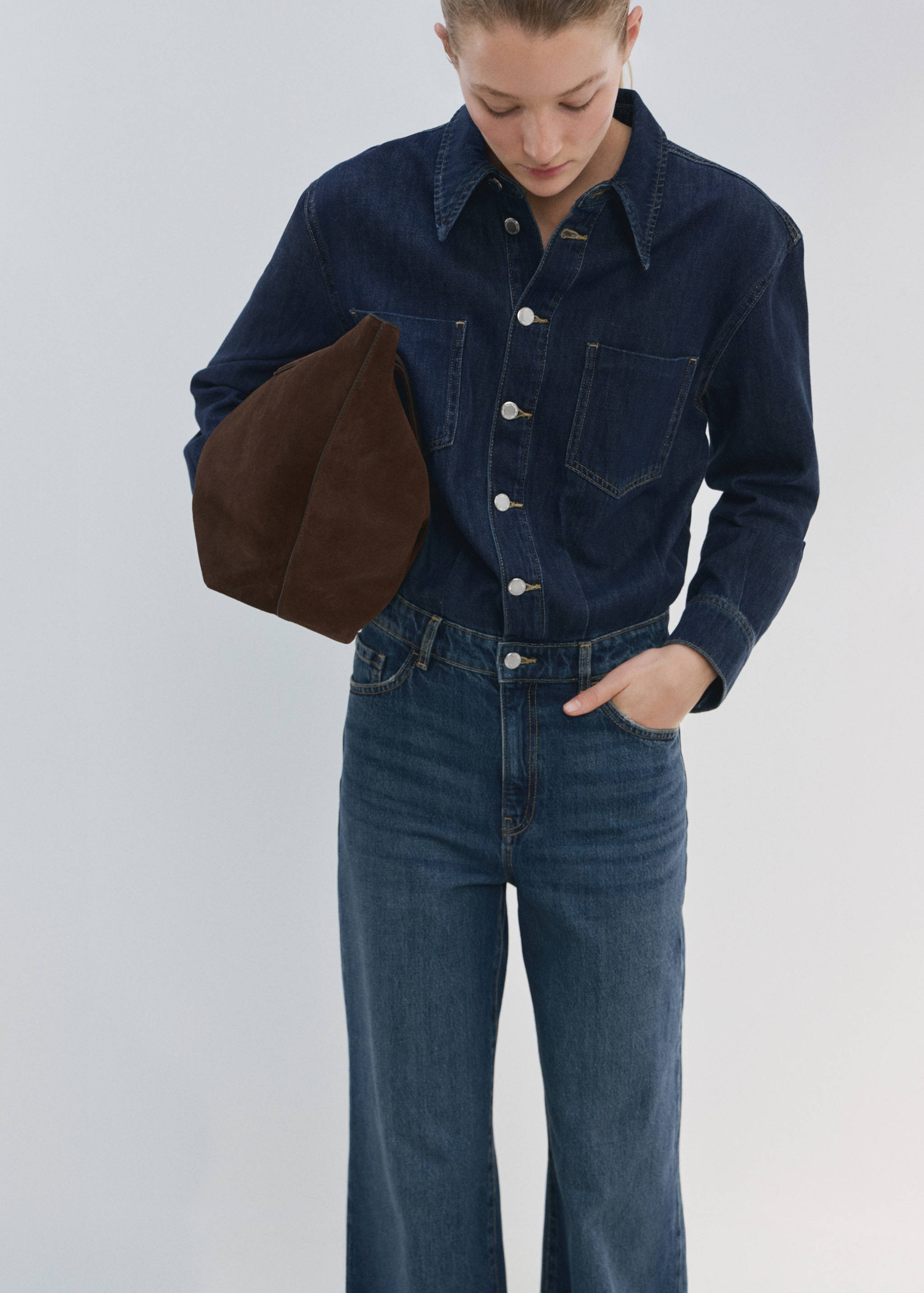 Buttons denim jumpsuit - Details of the article 1