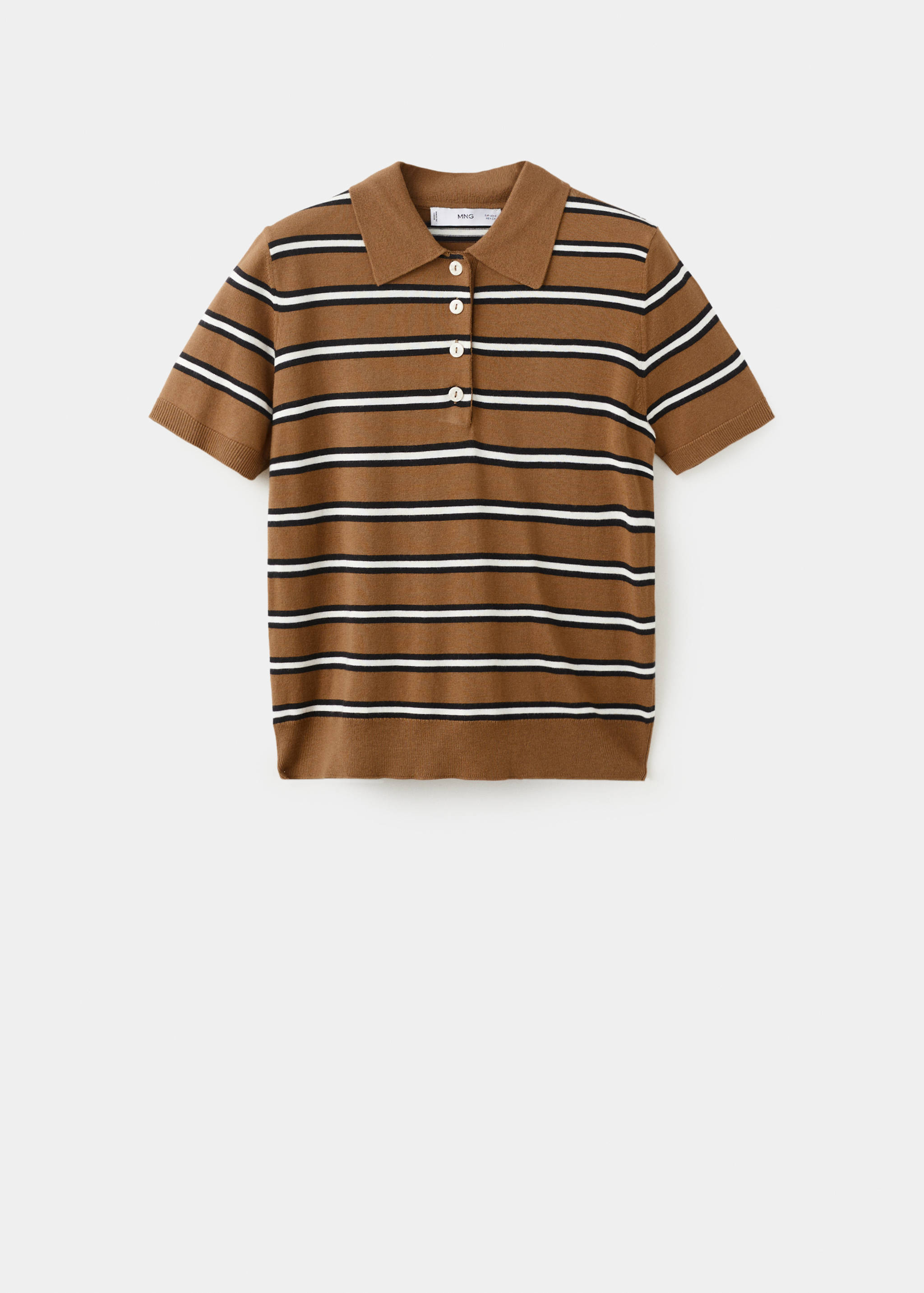 Striped polo-neck sweater - Article without model