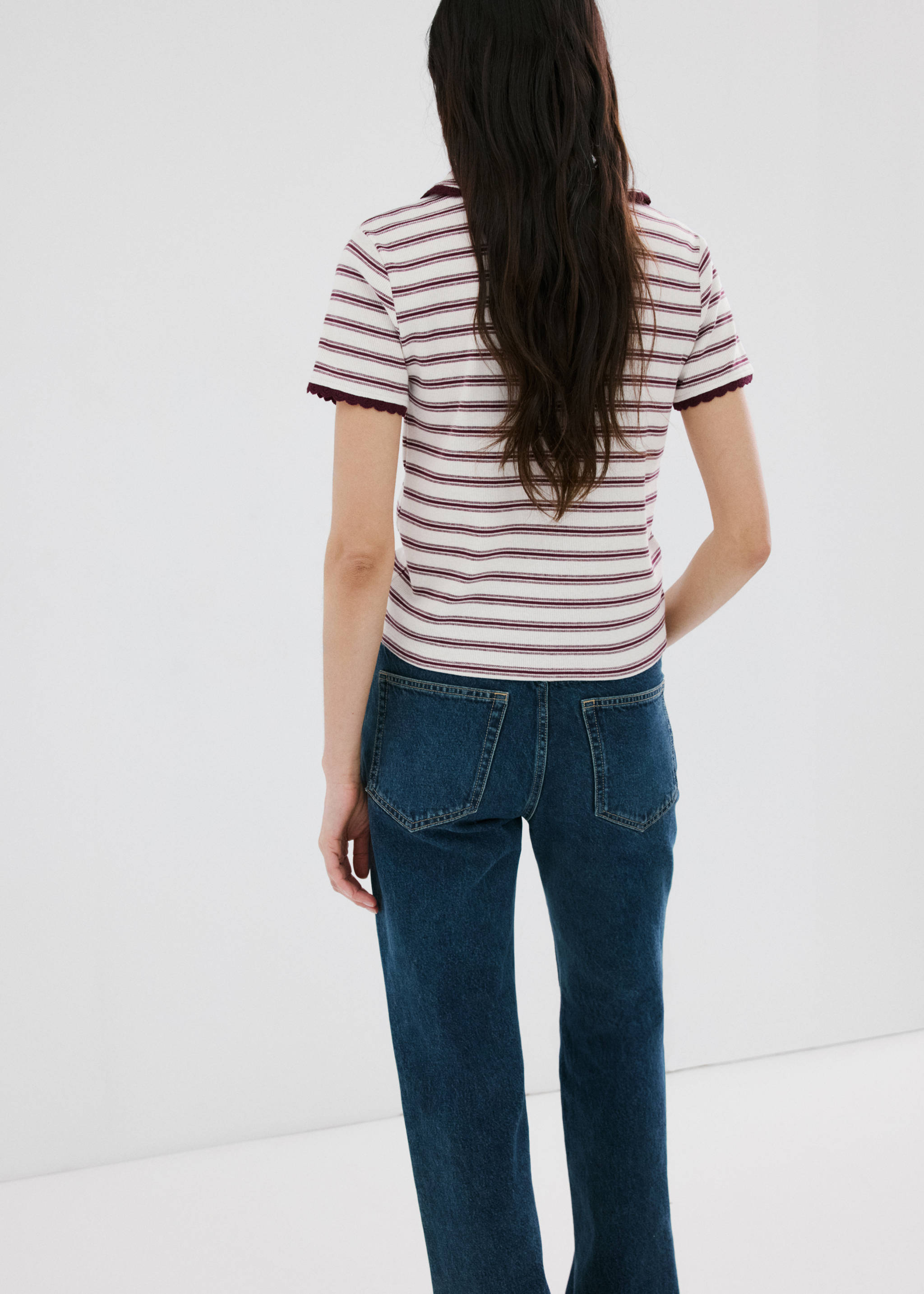 Polo rayures festonné - Verso de l’article