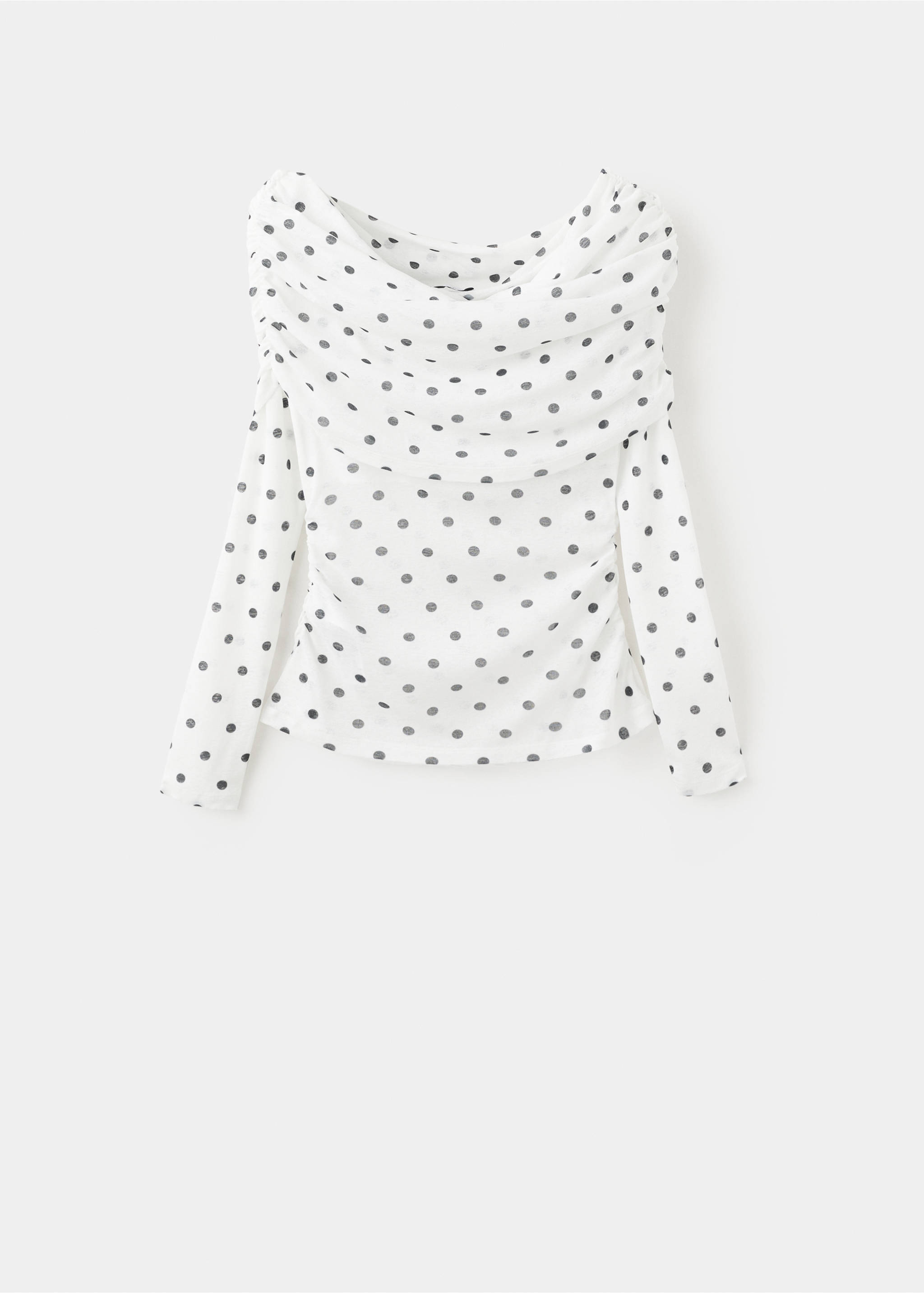 Polka dot strapless top - Article without model, White. Ref: 27065842-00.