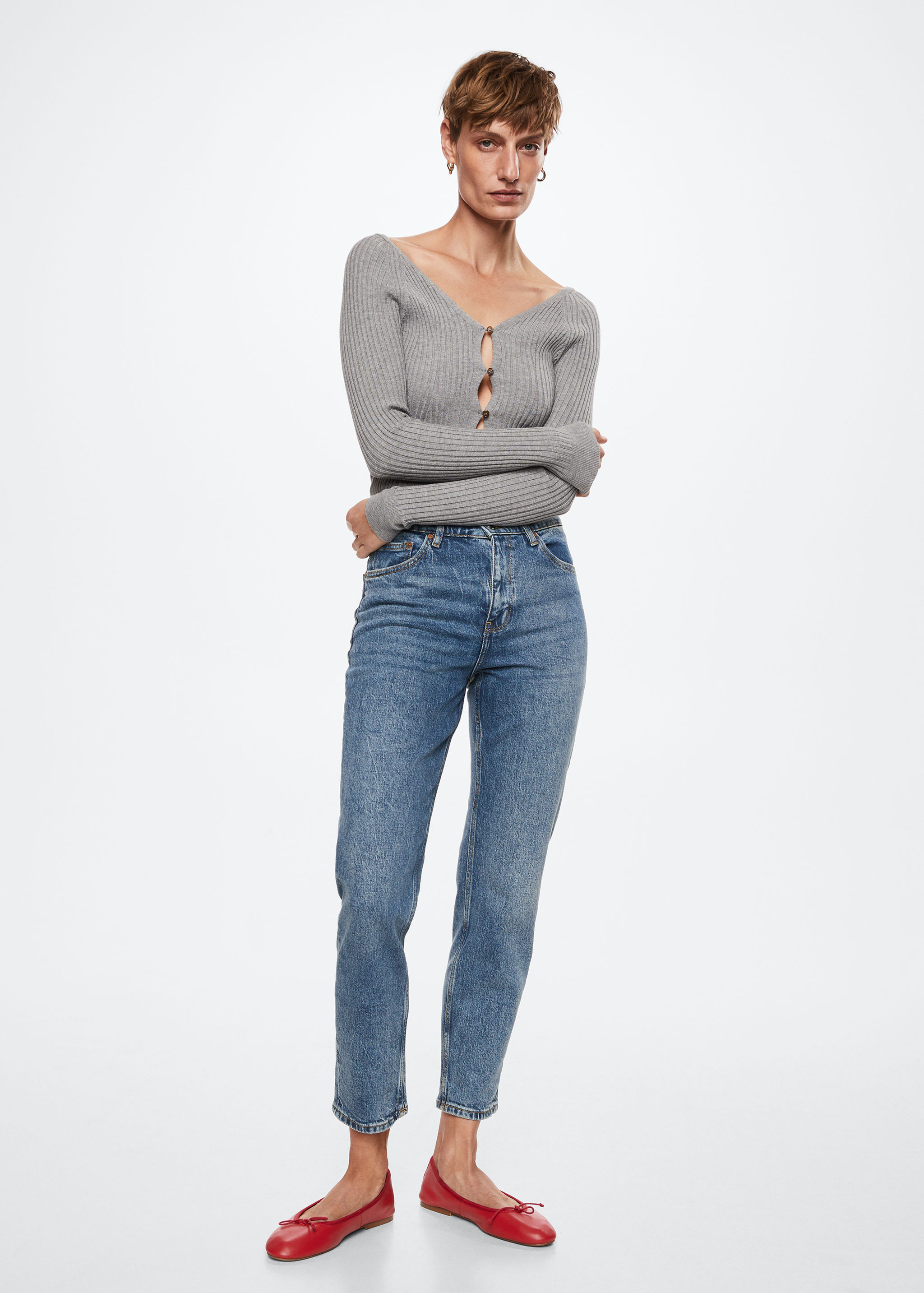 Mom comfort high-rise jeans - General plane