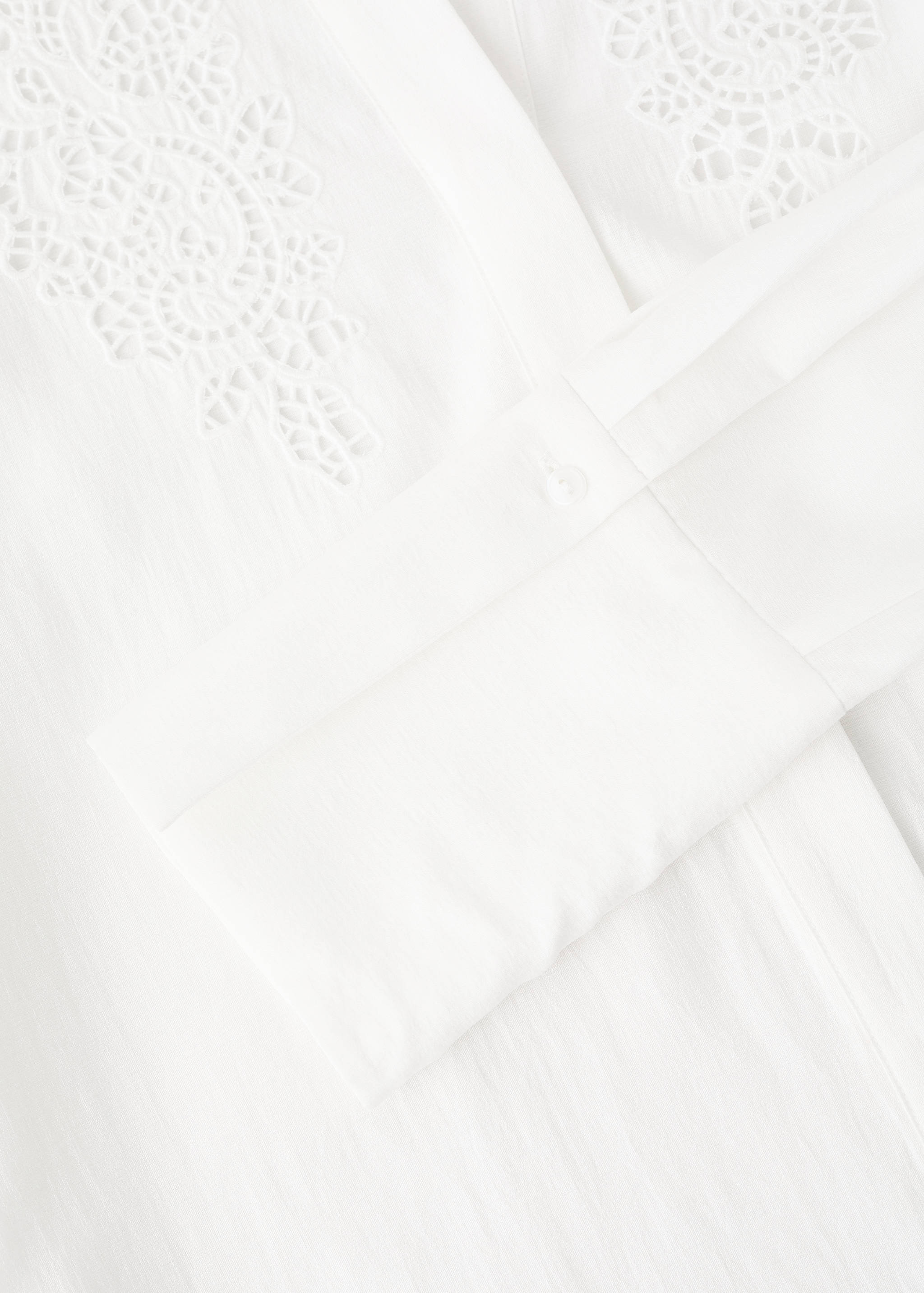 Embroidered openwork shirt - Details of the article 0