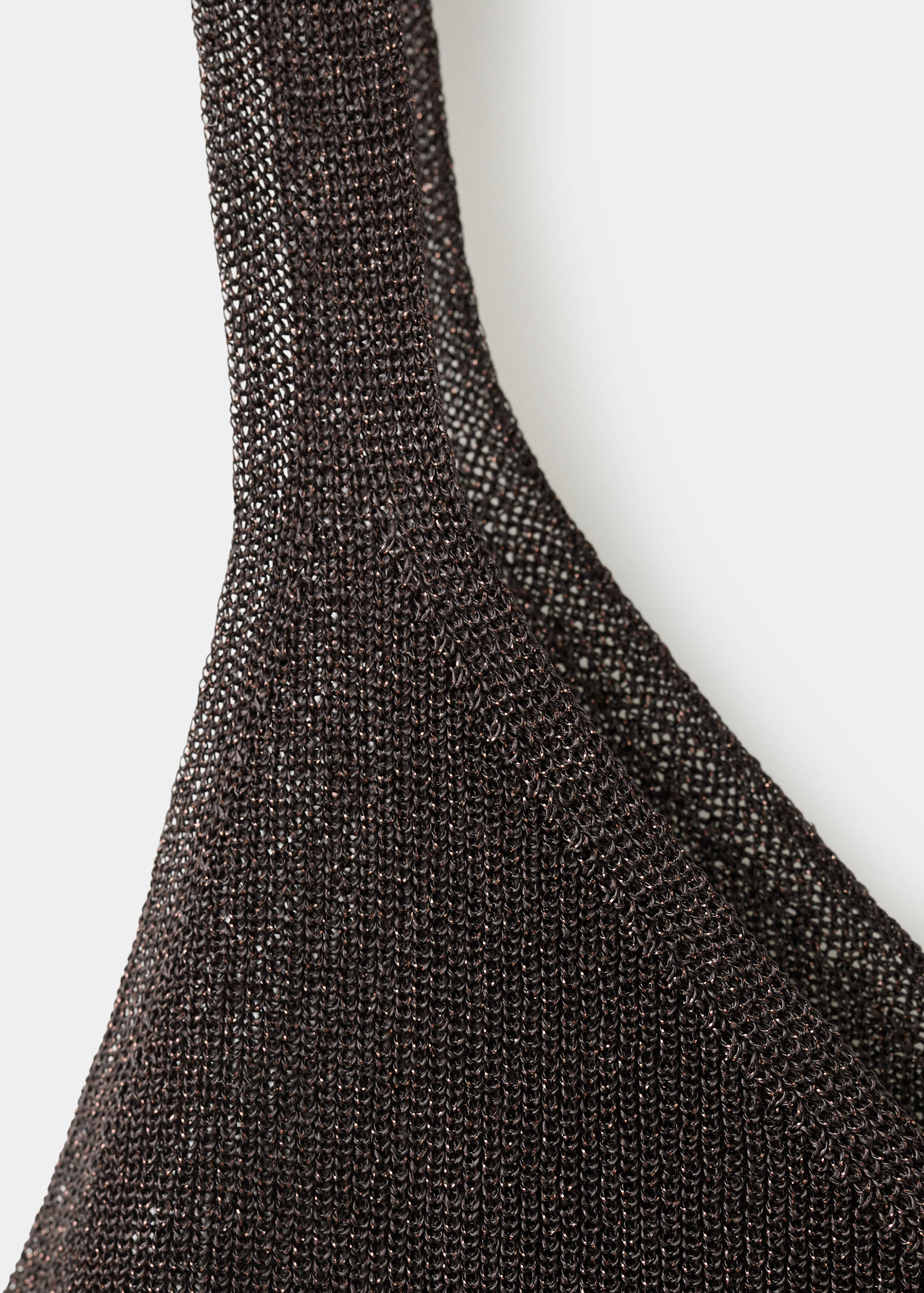Lurex knitted V-neck top - Details of the article 8