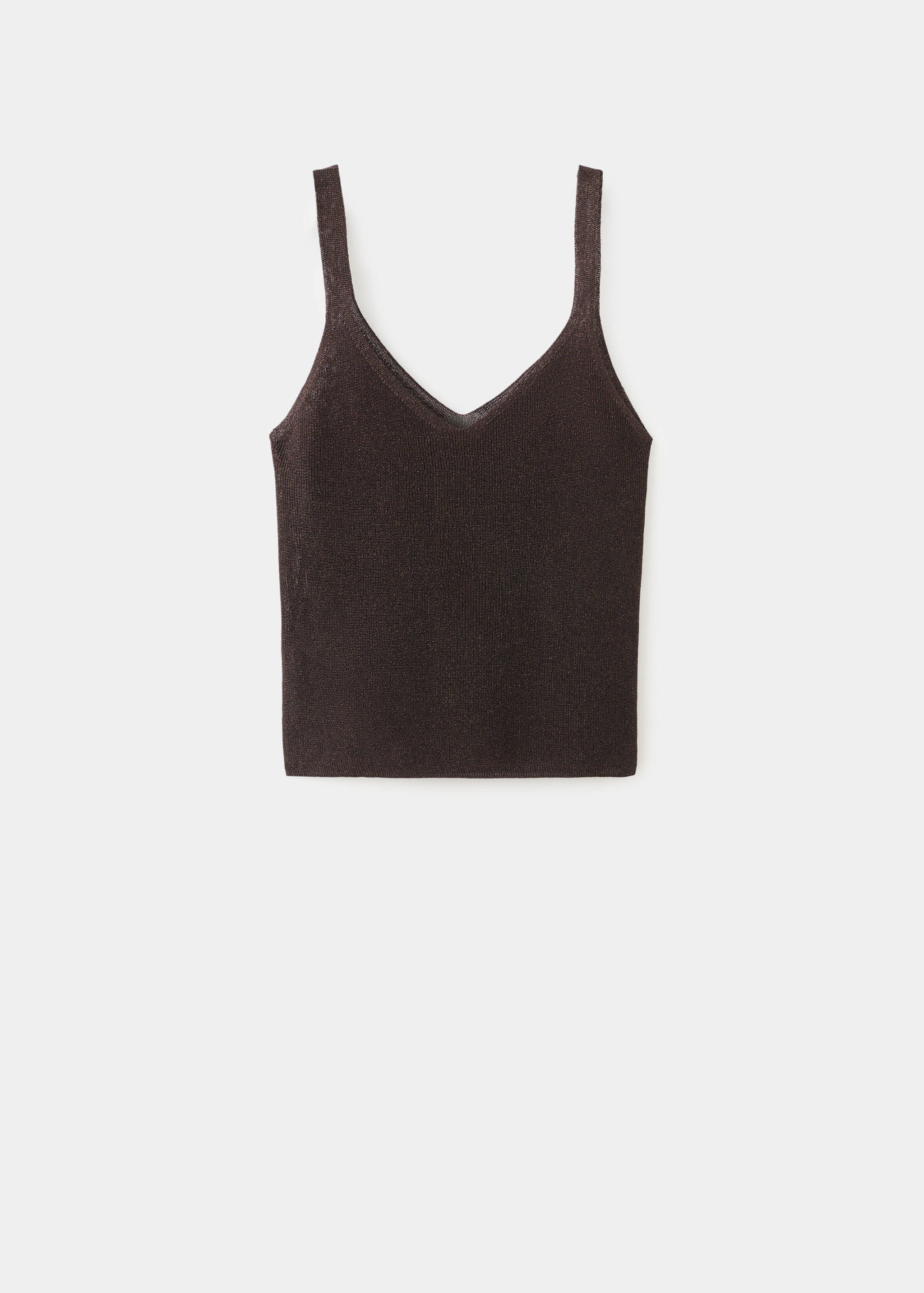 Lurex knitted V-neck top - Article without model