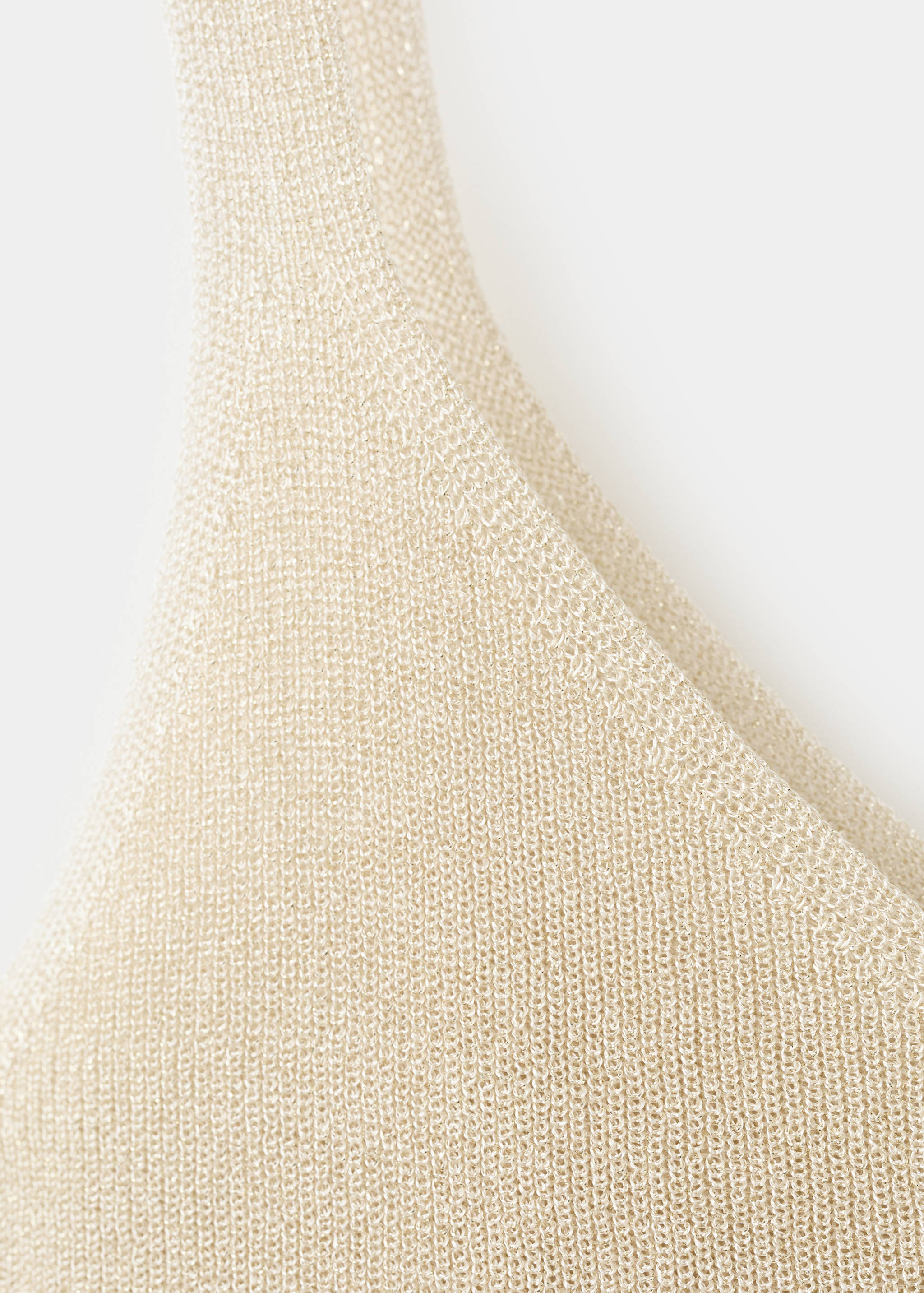 Lurex knitted V-neck top - Details of the article 8