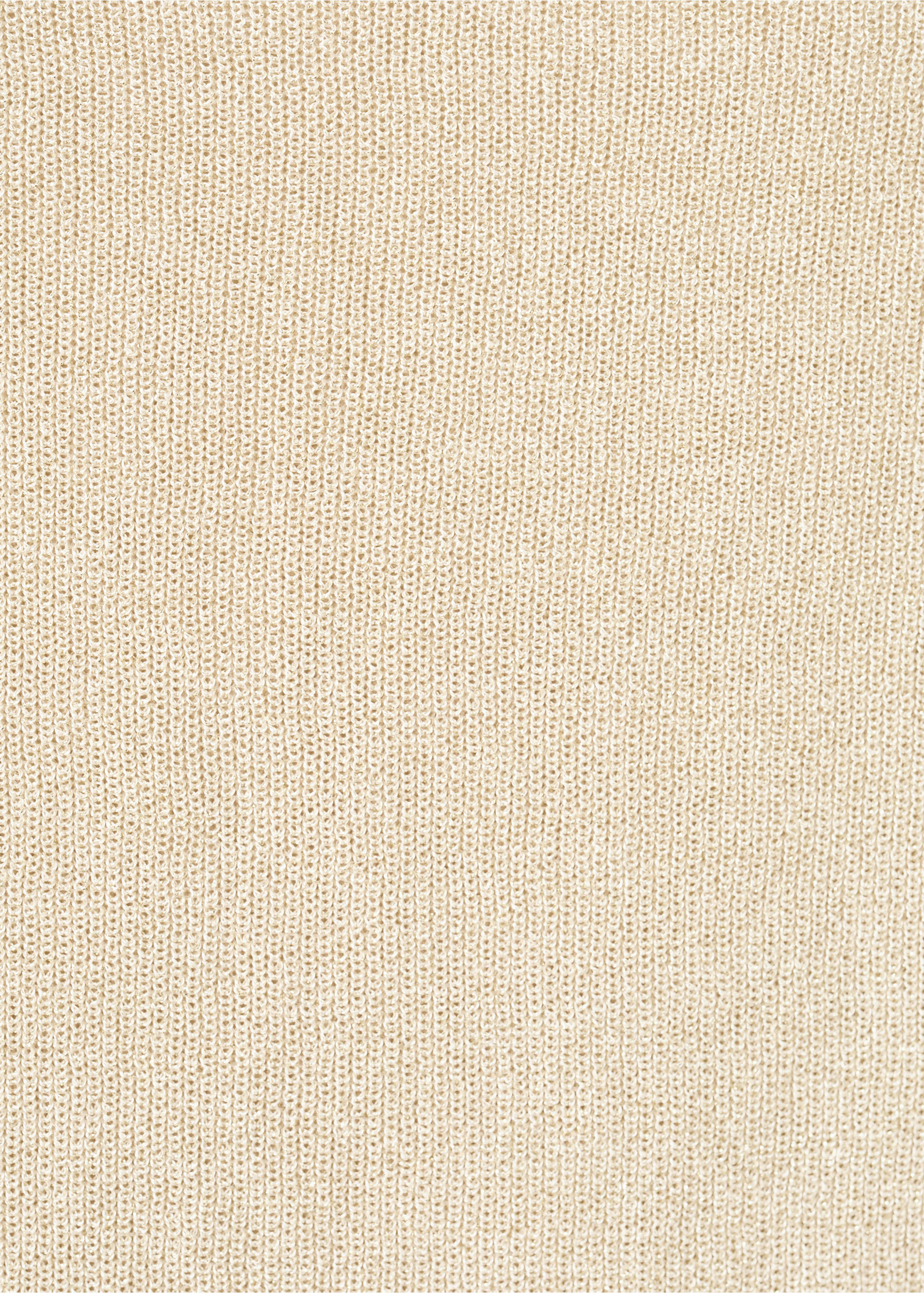 Lurex knitted V-neck top - Details of the article 0, Gold. Ref: 27071265-00.