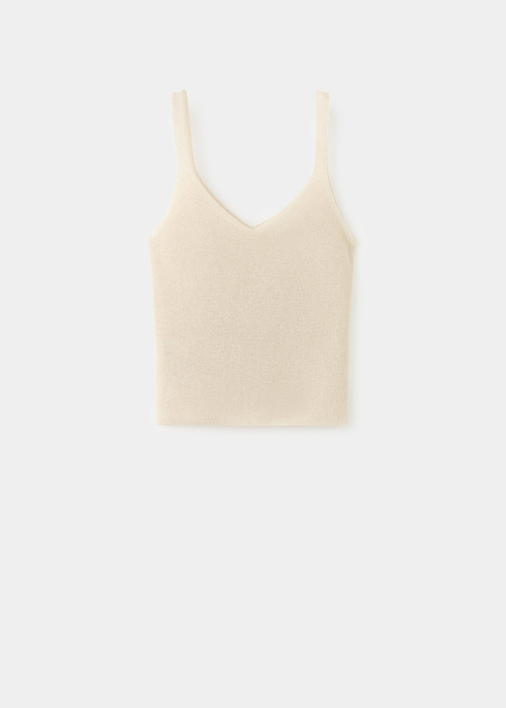 Lurex knitted V-neck top - Article without model