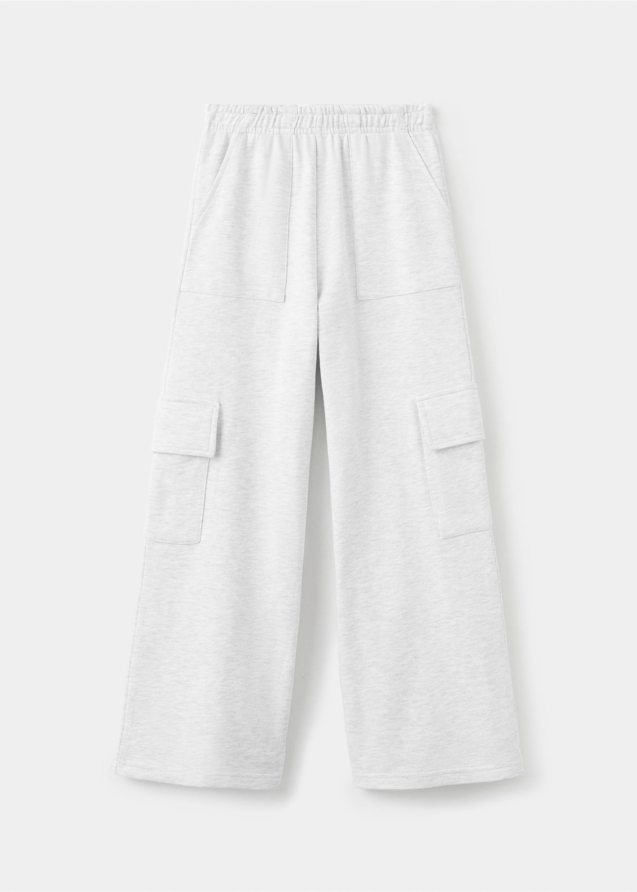 Cargo-Jogger aus Baumwolle - Artikel ohne Model, Hellgrau meliert. Ref: 27071266-00.
