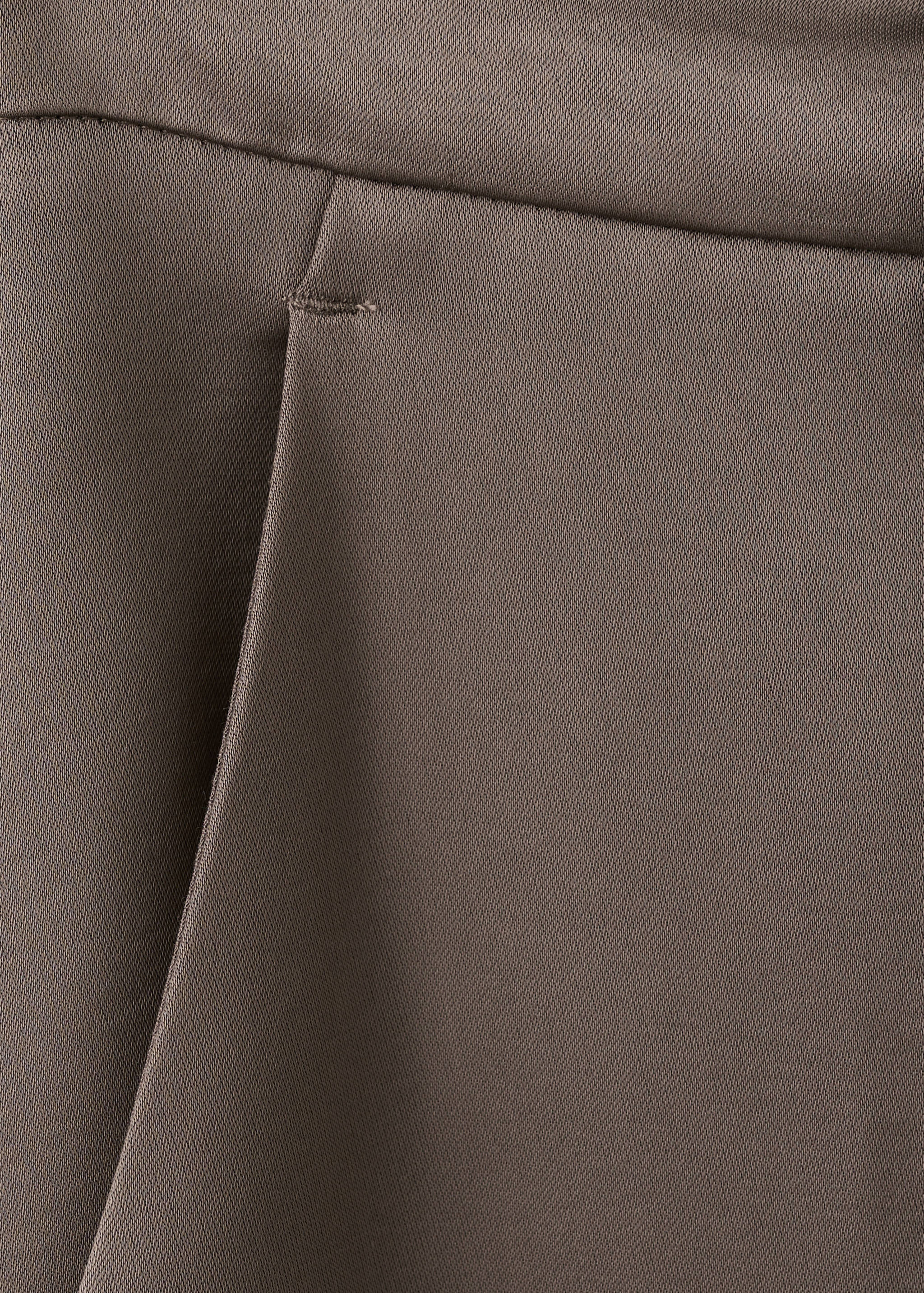 Satin straight-fit trousers - Details of the article 0