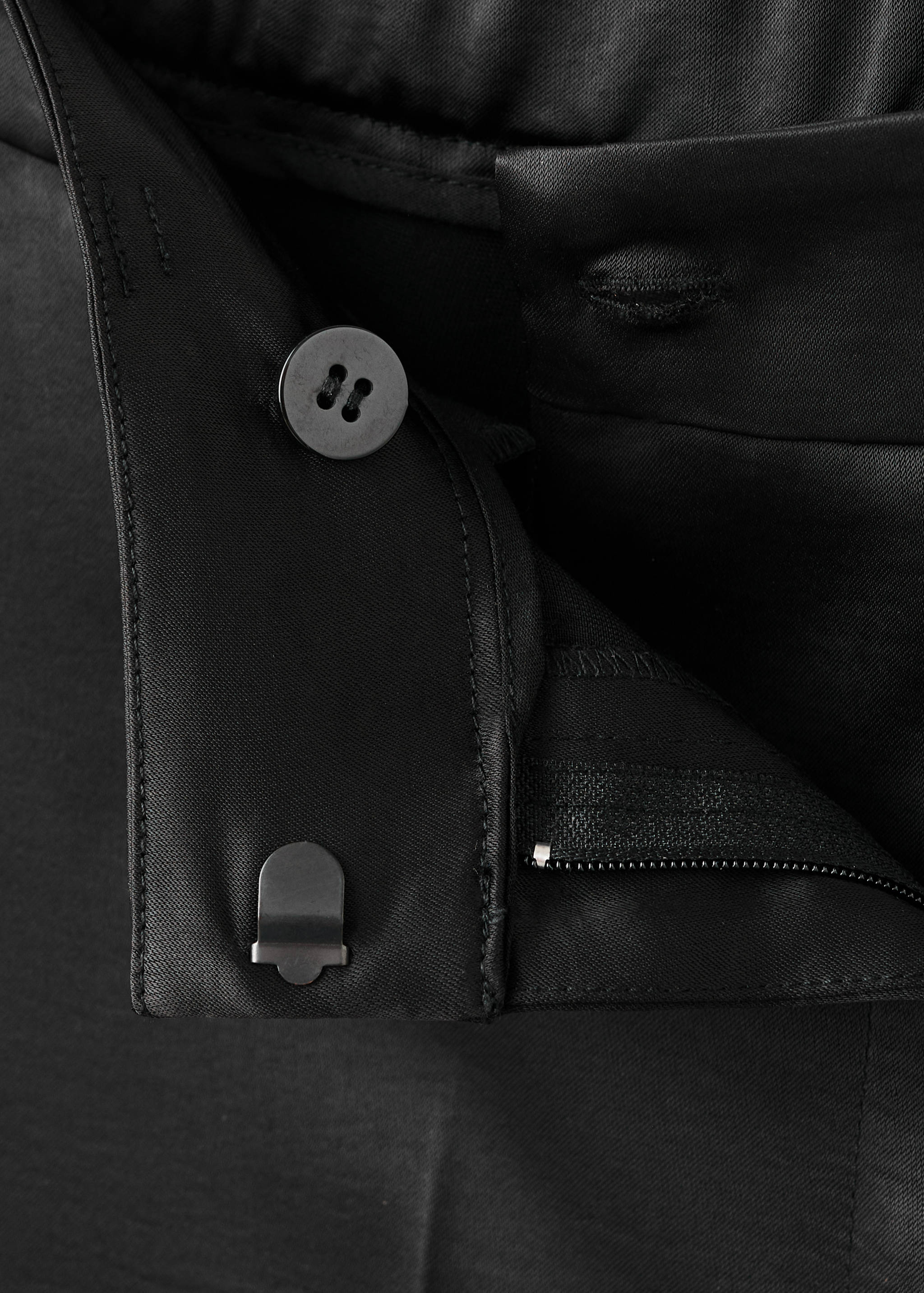 Satin straight-fit trousers - Details of the article 8