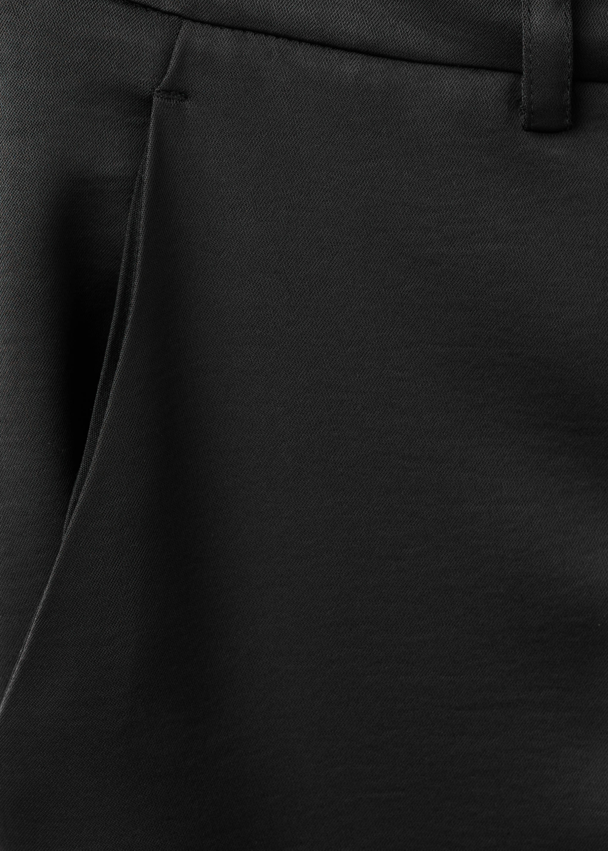 Satin straight-fit trousers - Details of the article 0