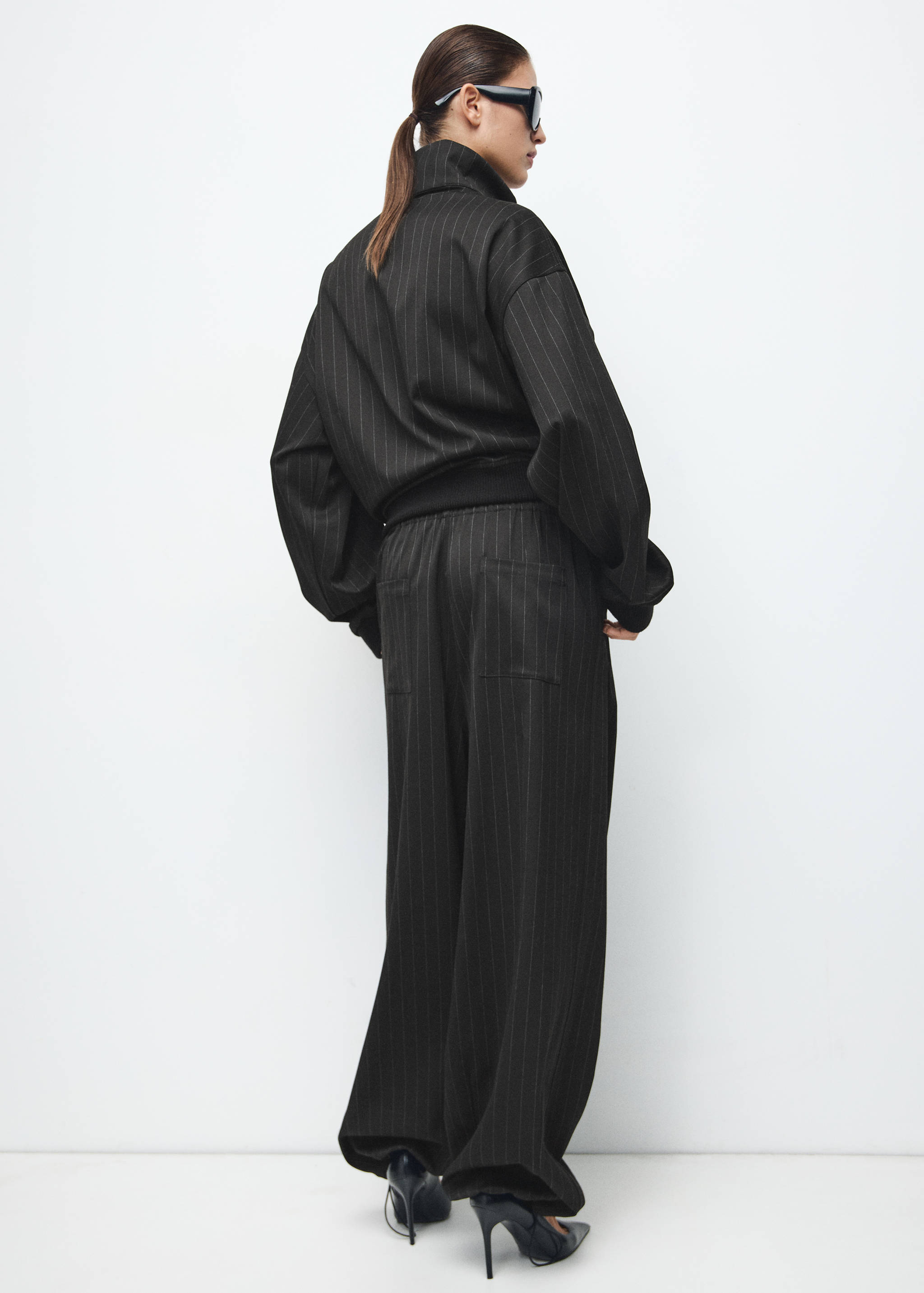 Pinstripe bomber jacket - Reverse of the article