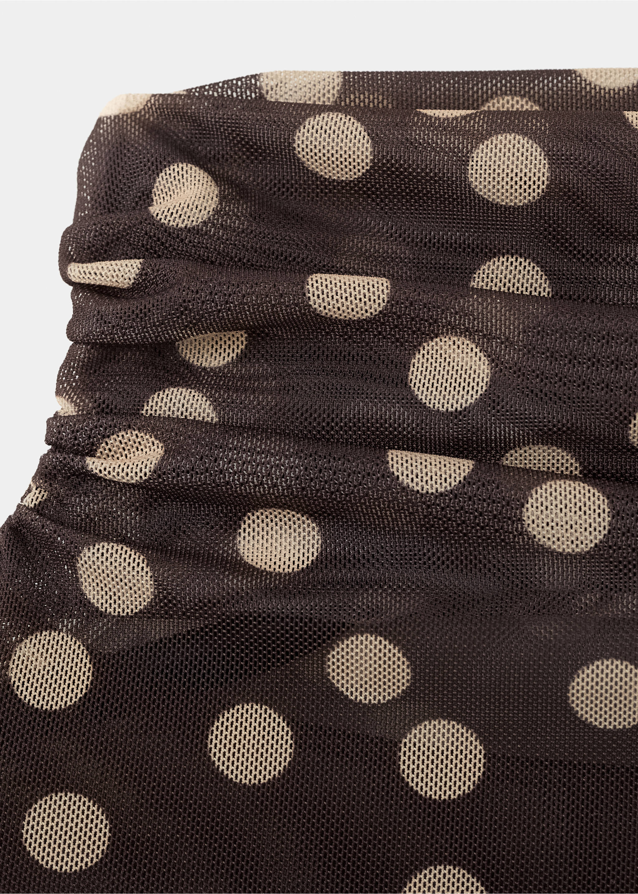 Camiseta fruncida lunares - Detalle del artículo 8, Marrón. Ref: 27074099-00.